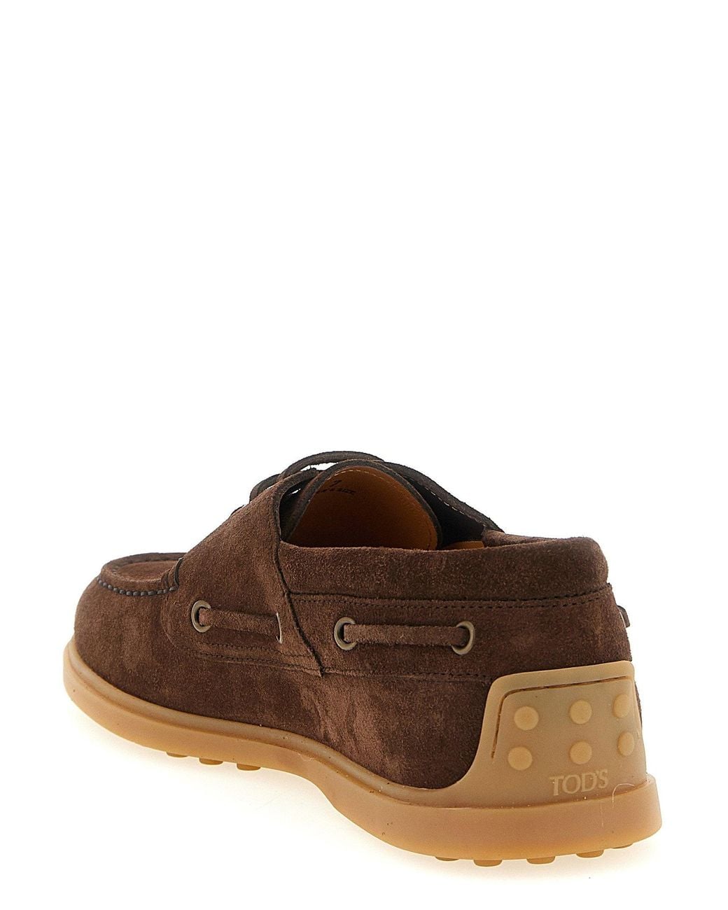 Tod's Brown Suede Boat Shoe for men