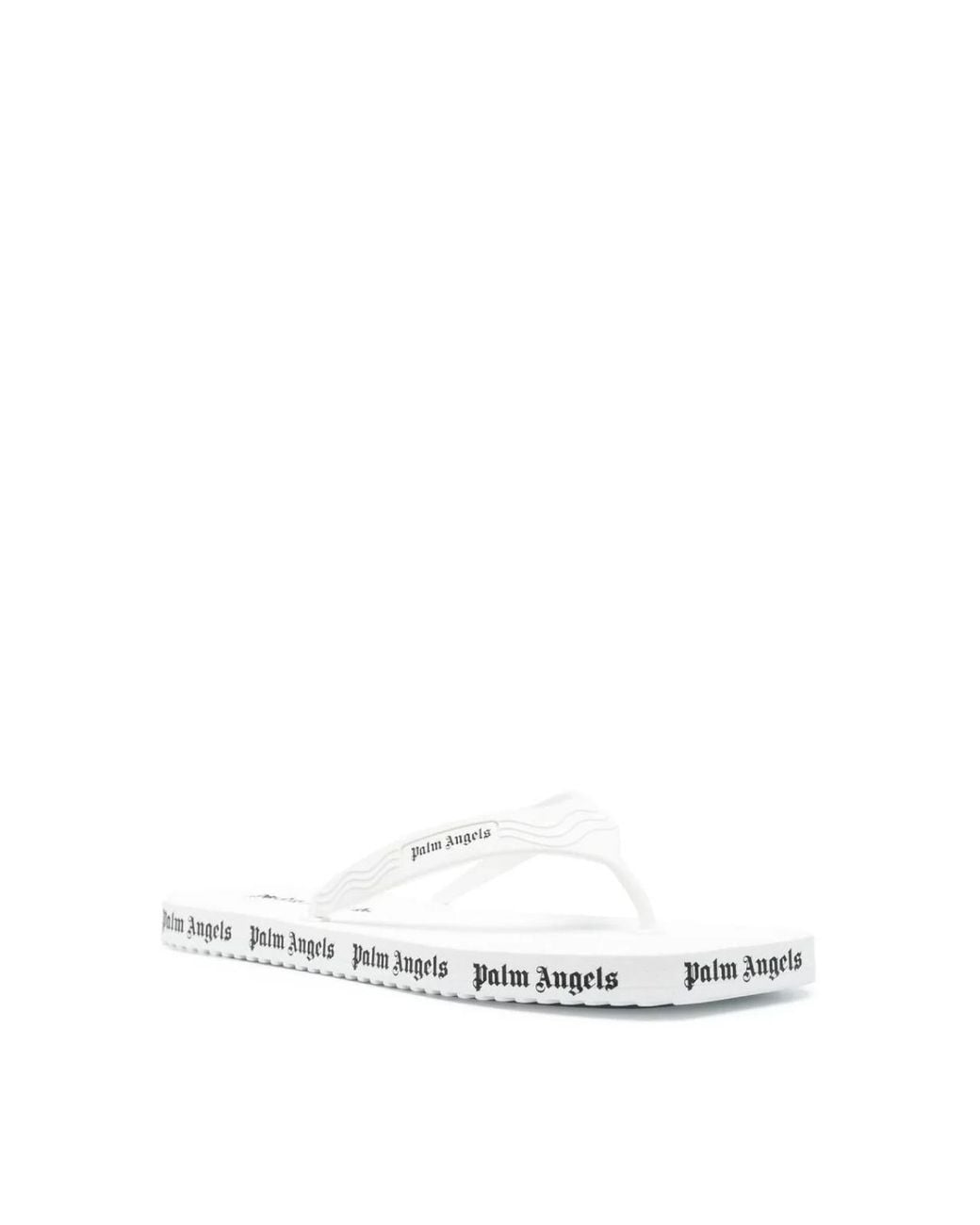 Palm Angels White Logo Flip Flops Sandals Shoes