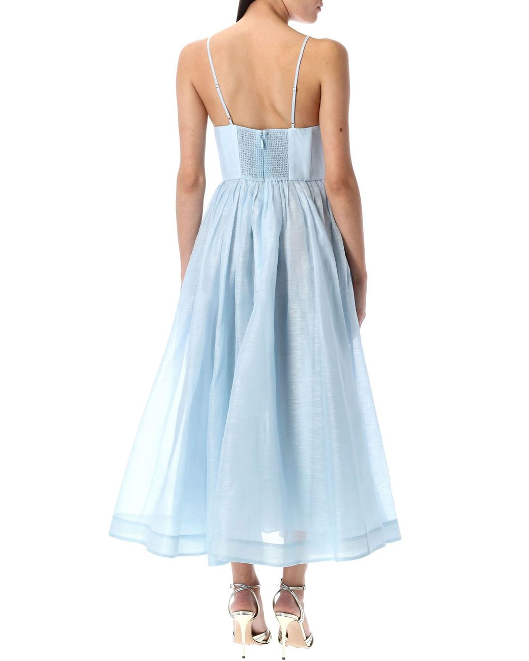 【送料&関税込】Zimmermann Light Blue Tulle Midi Dress Zimmermann Tulle Corset Midi Dress in Light Blue | REVOLVE