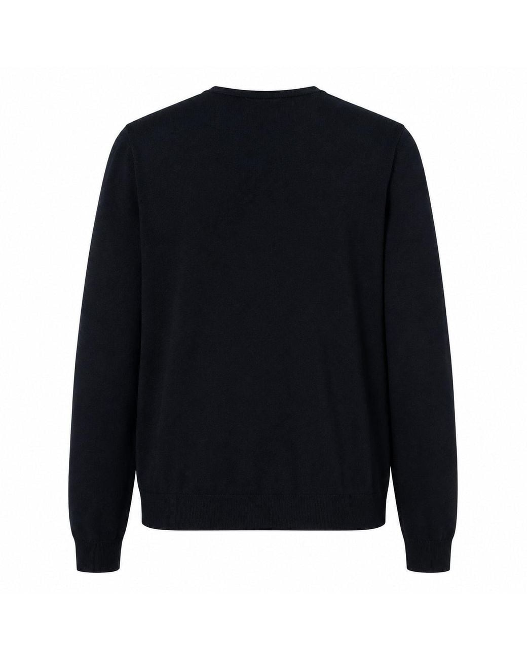 Emporio Armani Blue Pure Virgin Wool Knit V-Neck Cardigan With Tonal Micro Eagle Embroidery for men