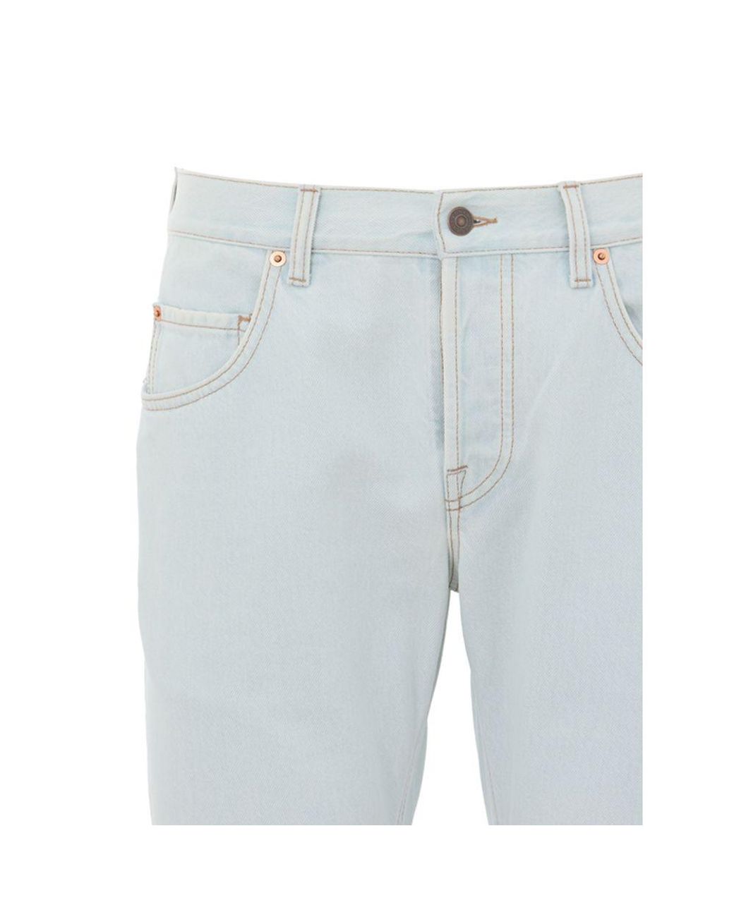 Gucci Gray Light Wash Slim Fit Jeans for men