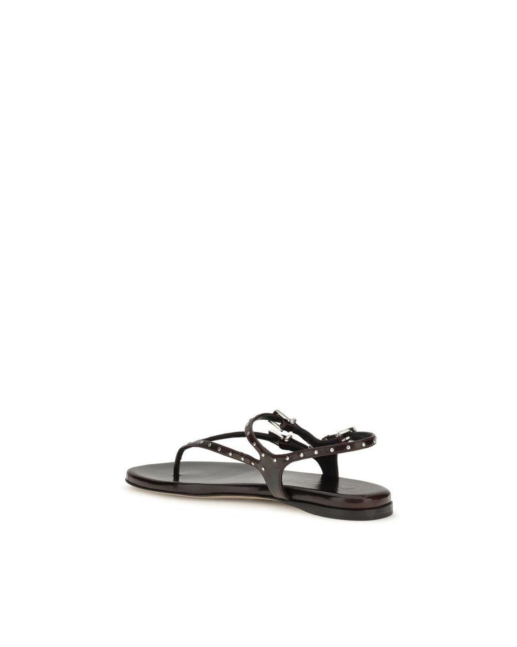 Chloé Black Calf Leather Bos Taurus Flat Sandals