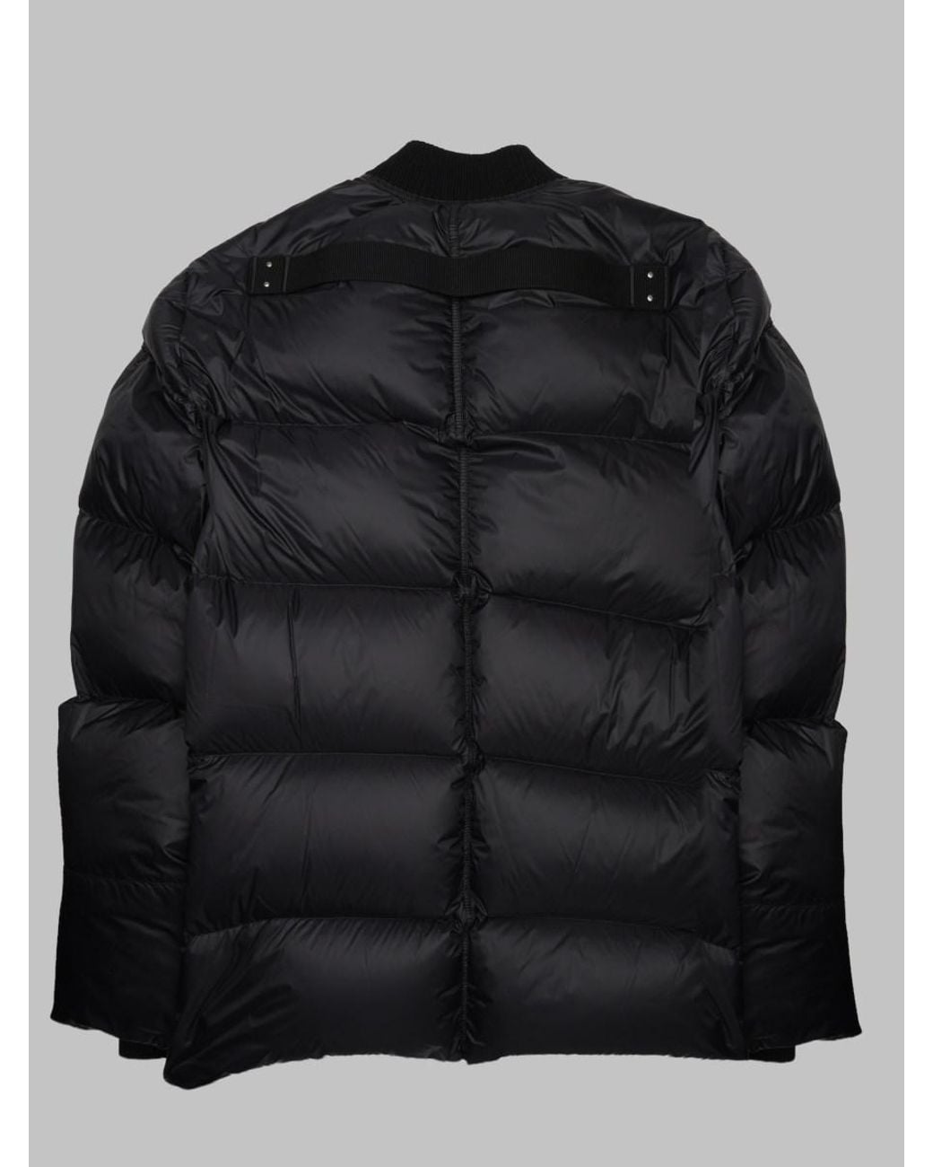 Rick Owens Black Puffer Jacket Classic Flight Nylon for men