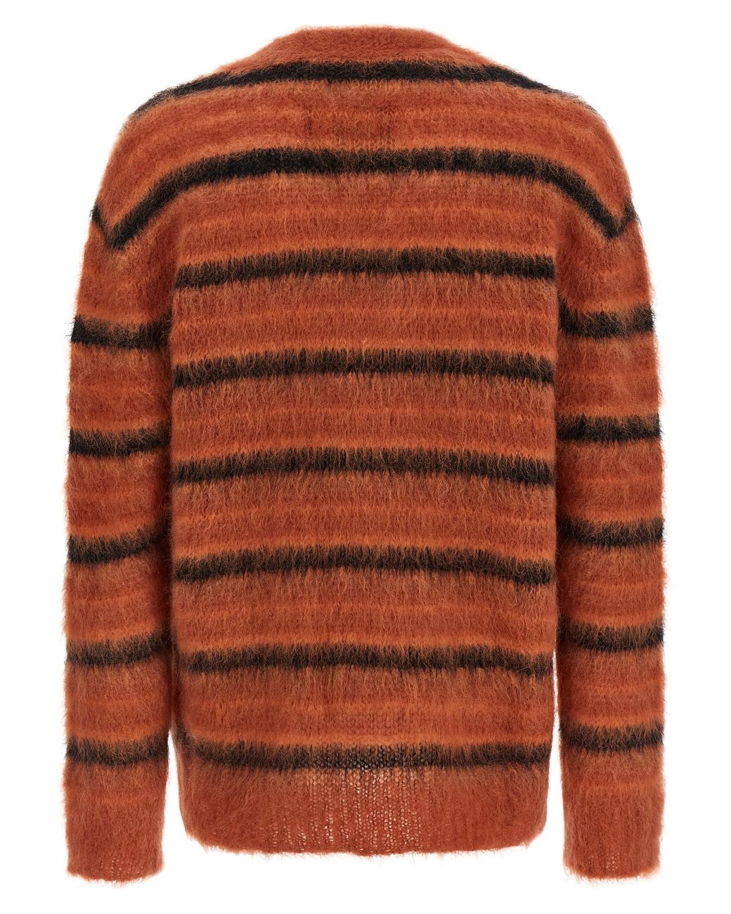 Marni Brown Brushed Striped Cardigan Wm Pl Sweater, Cardigans for men
