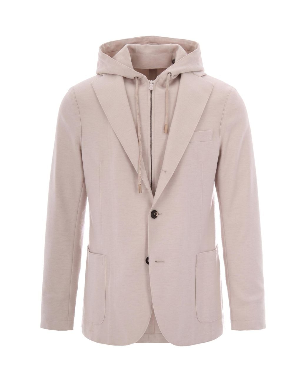 Eleventy Pink Hooded Blazer Jacket for men