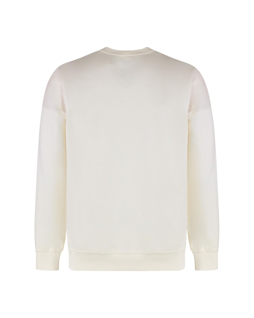 Rick Owens White Cotton Crewneck With Logo Sweatshirts for men