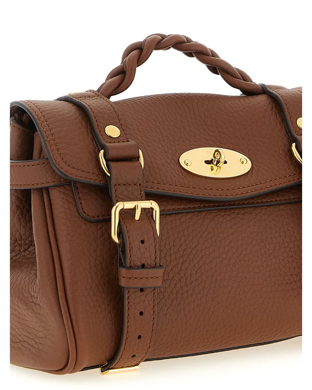Mulberry Brown Handbag Alexa Mini With Turn Lock