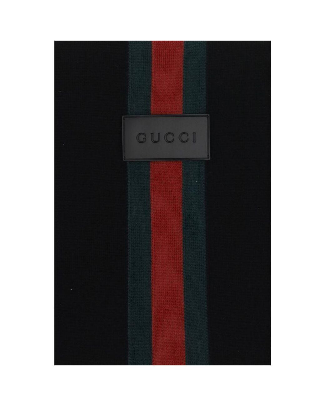 Gucci Black Wool Oves Aries Scarf for men