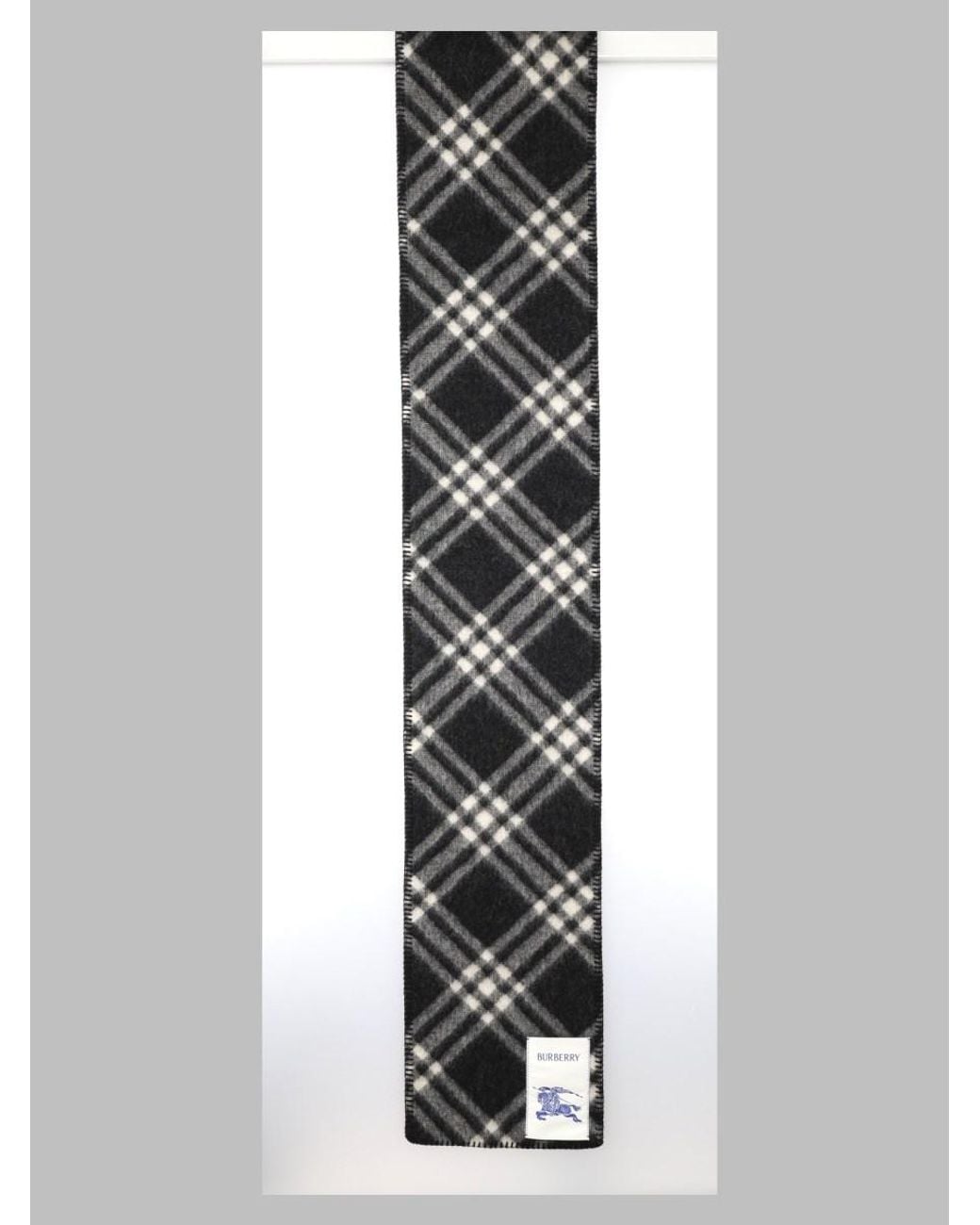 Burberry White Check Wool Scarf Scarfs