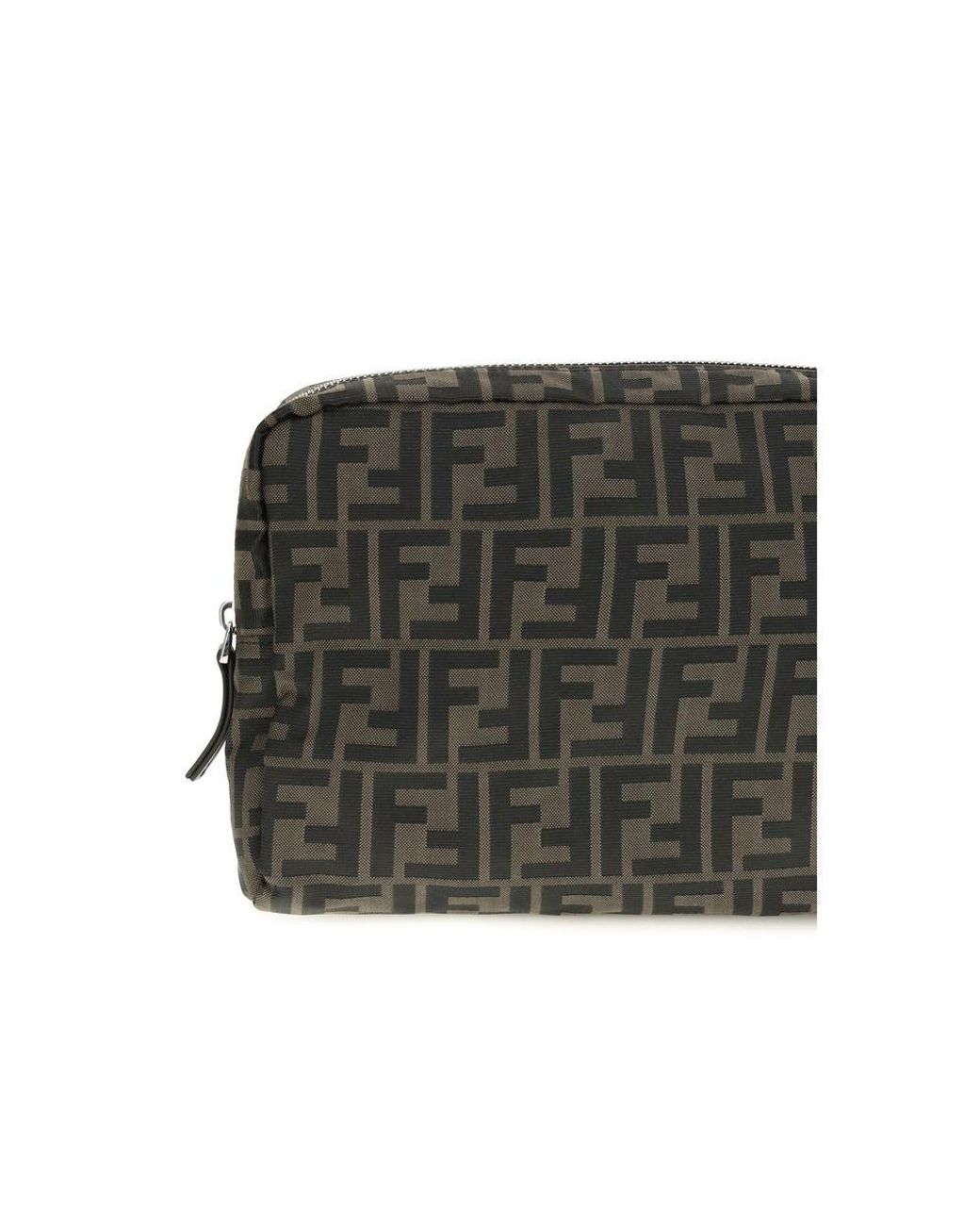 Fendi Gray Brown Polyester Other Accessories for men
