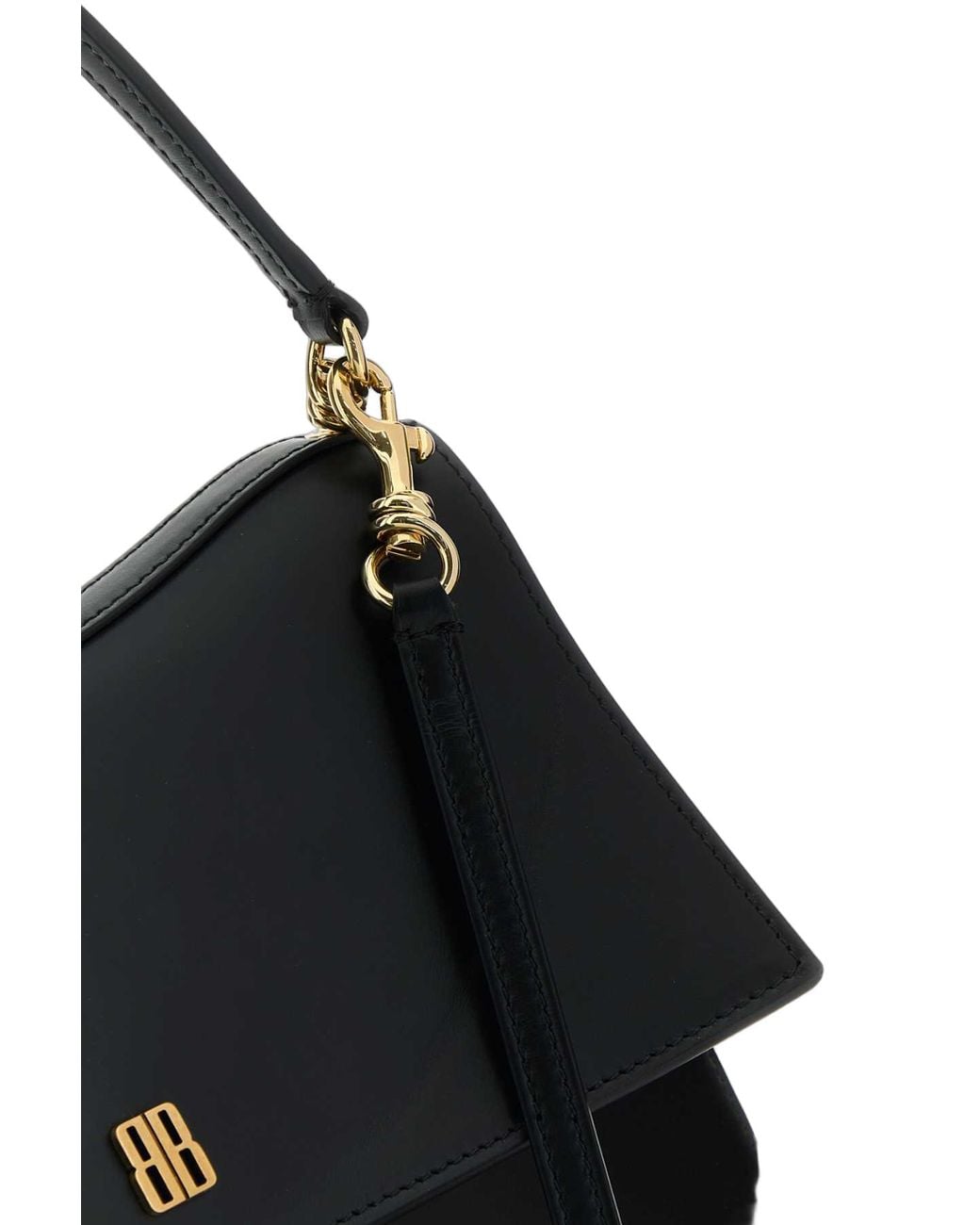 Balenciaga Black Leather Medium Nano Handbag 28Cm