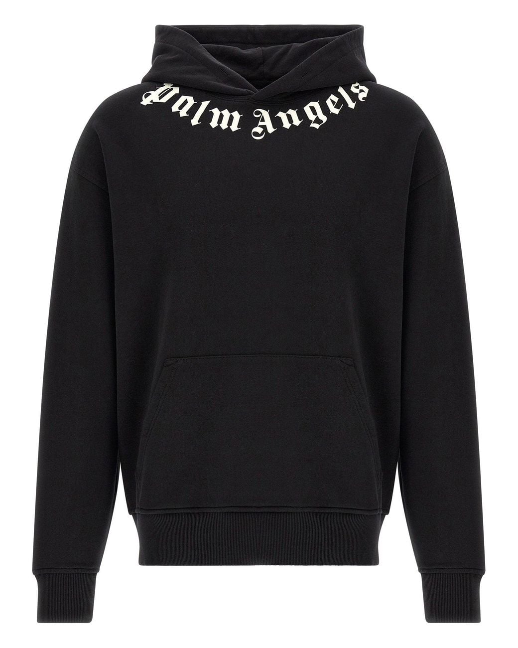 Palm Angels Black Logo-Printed Hoodie for men