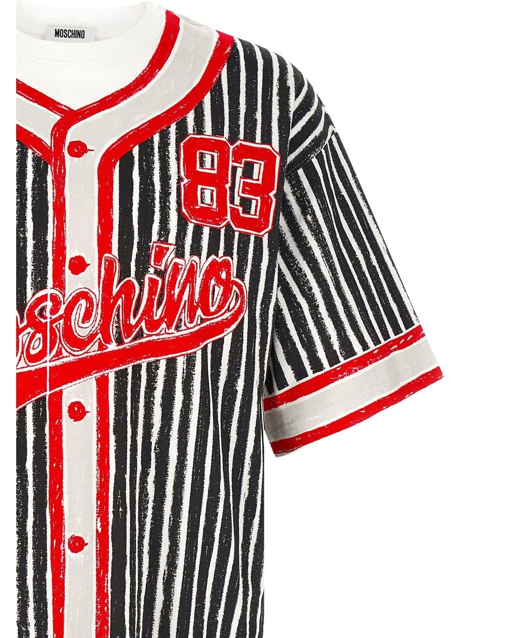 Moschino Red Trompe-L'Œil Print T-Shirt