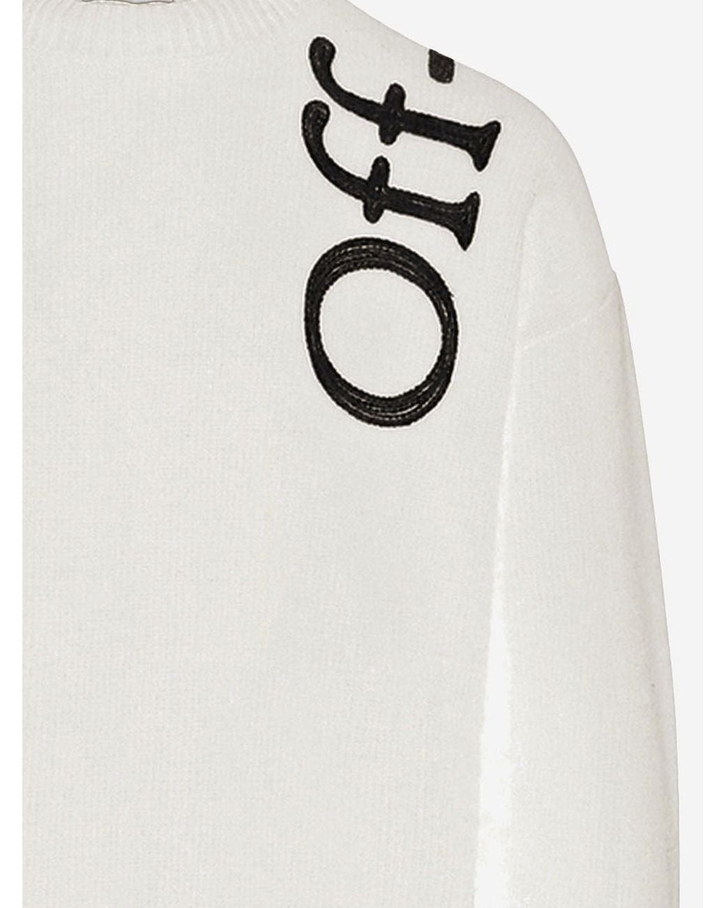 Off-White c/o Virgil Abloh White Wool-Blend Sweater With Logo for men