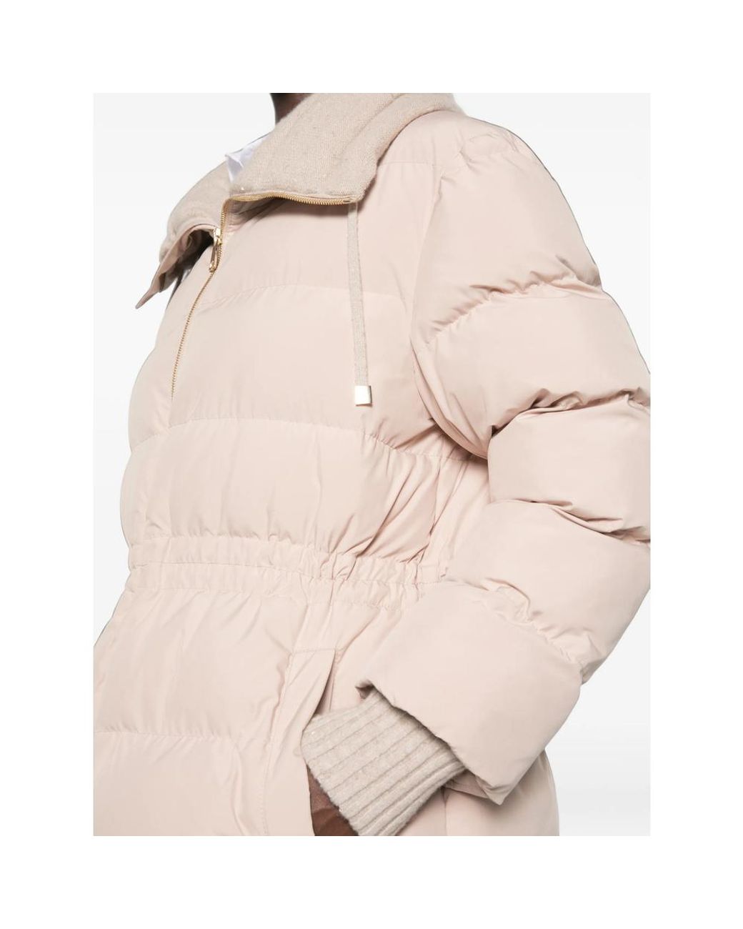 Fabiana Filippi Pink Padded Drawstring-Waist Jacket