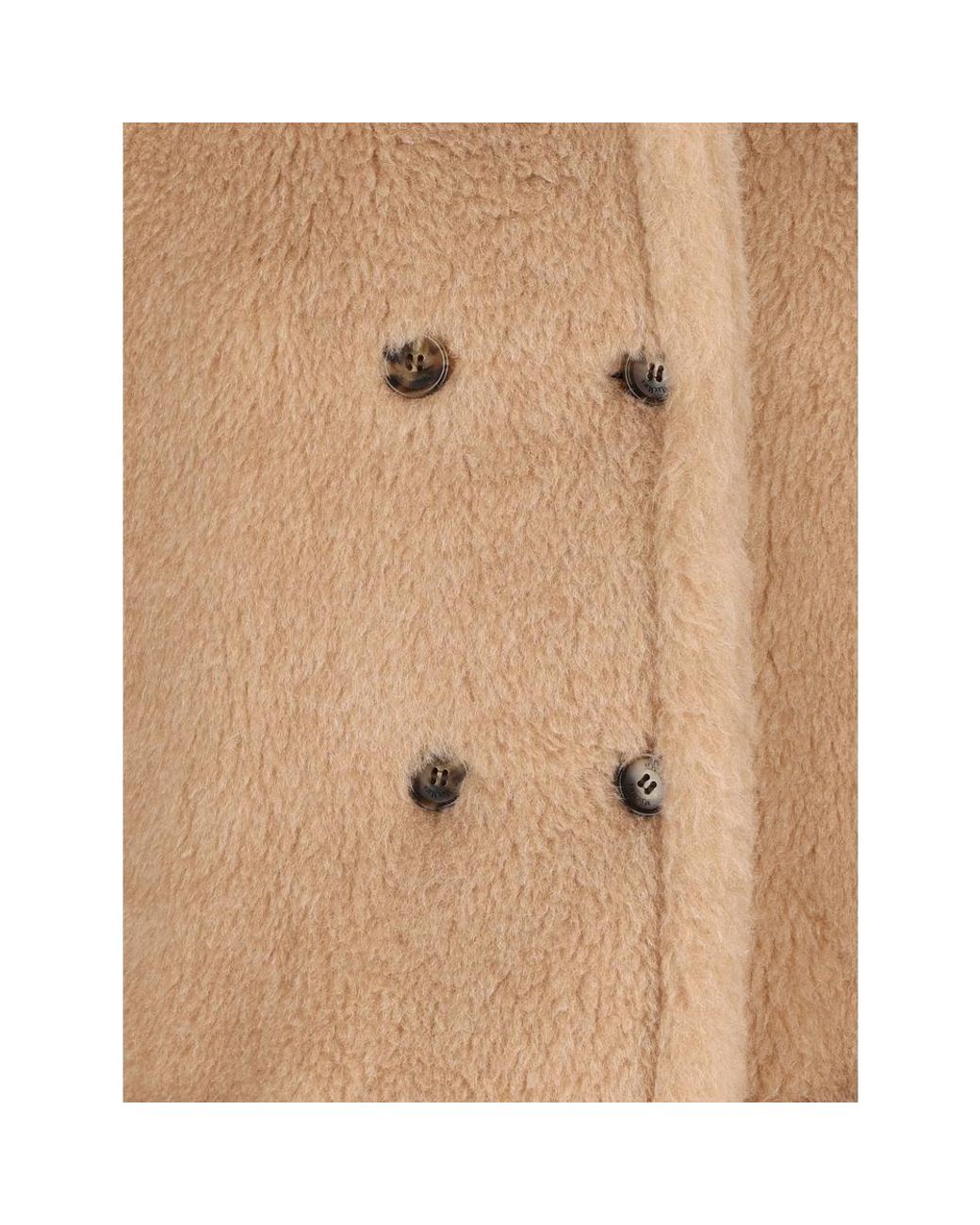 Max Mara Natural Double-Breasted Teddy Jacket