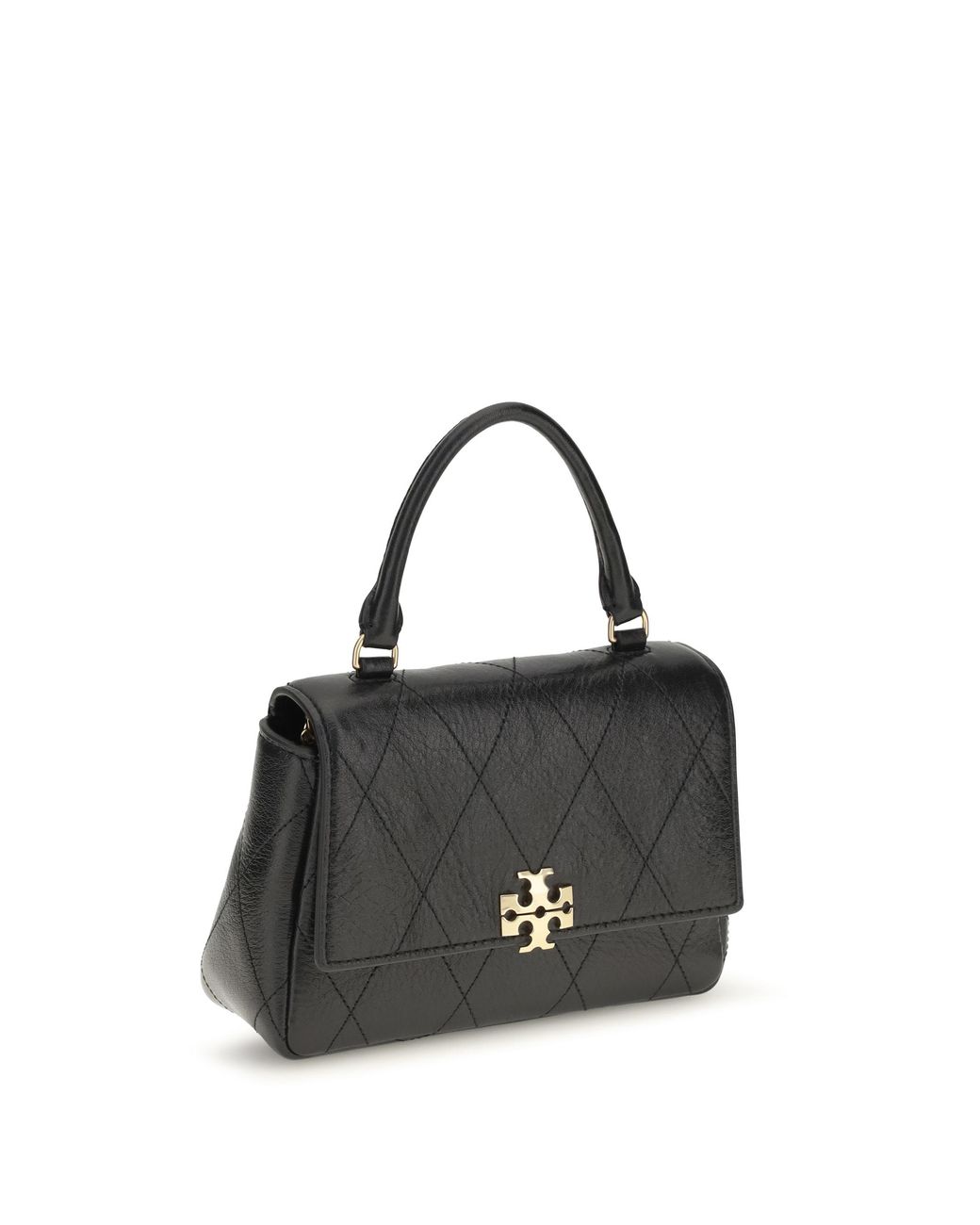 Tory Burch Black Charlie Mini Handbag Calf Leather Bos Taurus Wallet