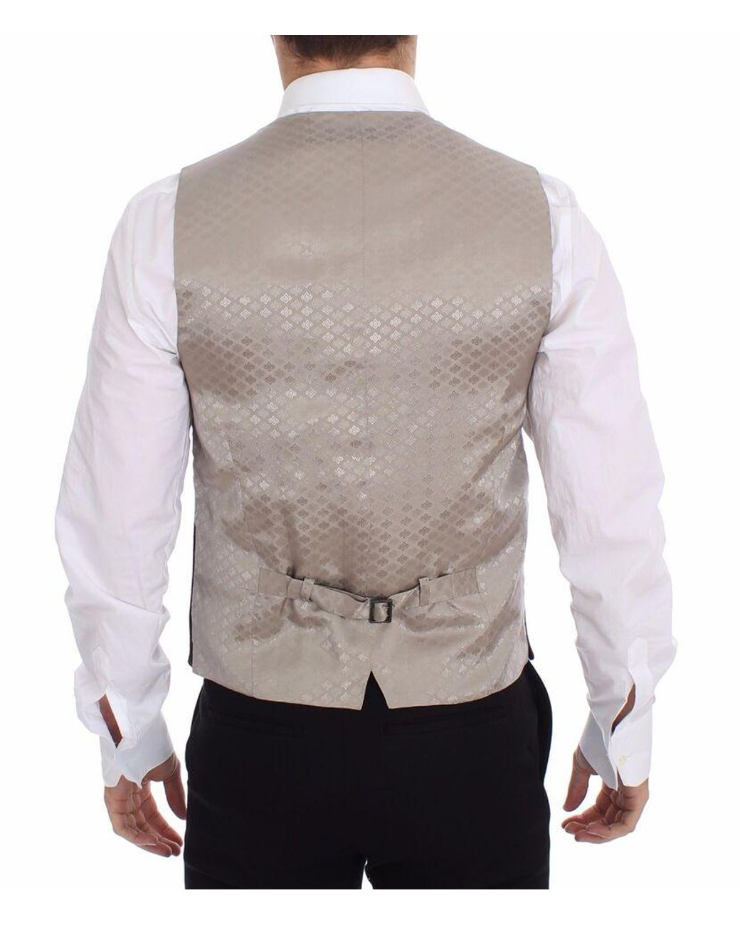 Dolce & Gabbana Black Cotton Dress Vest Blazer Jacket Silk for men