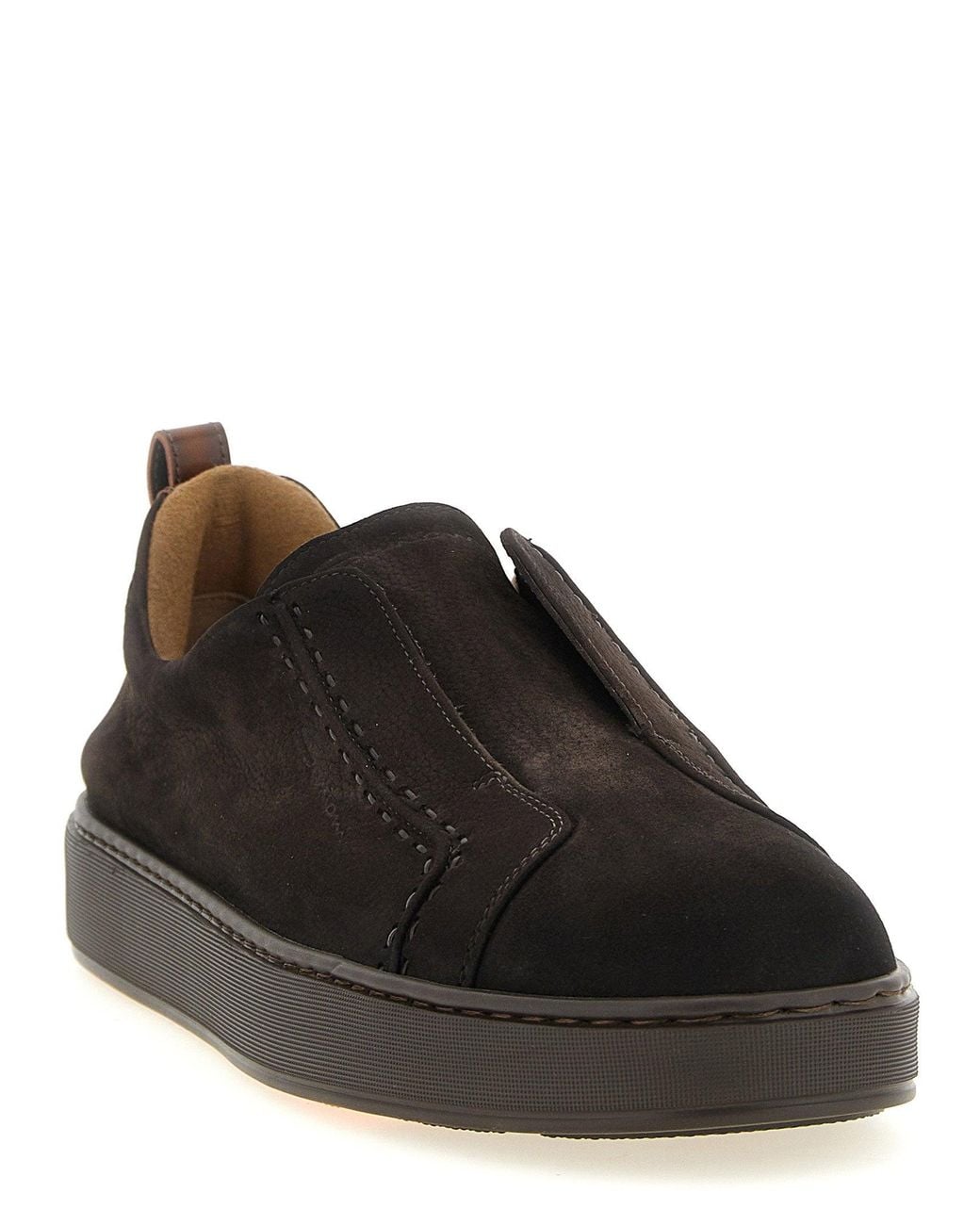 Santoni Black Victory Sneaker for men