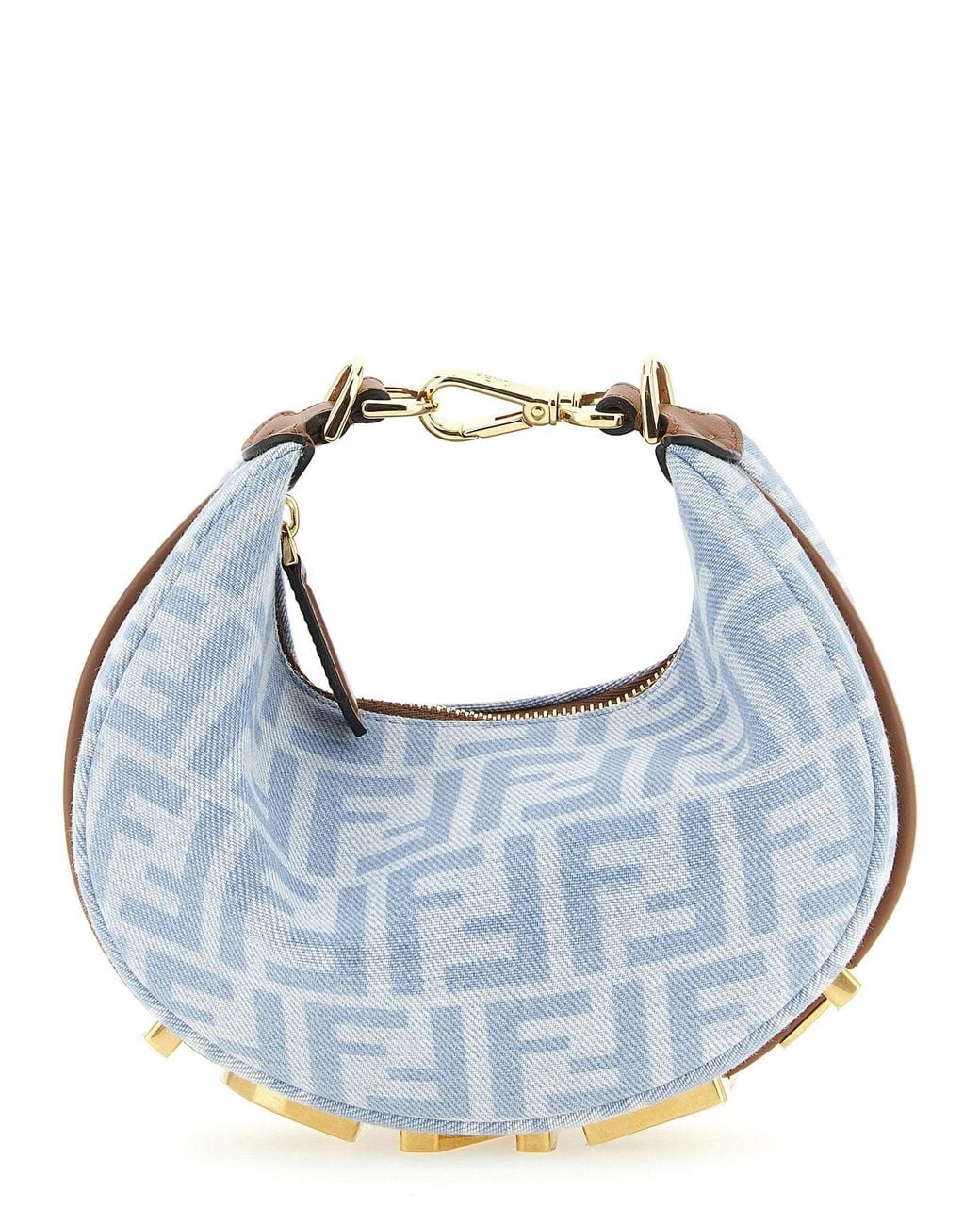 Fendi Blue Graphy Hobo Bag