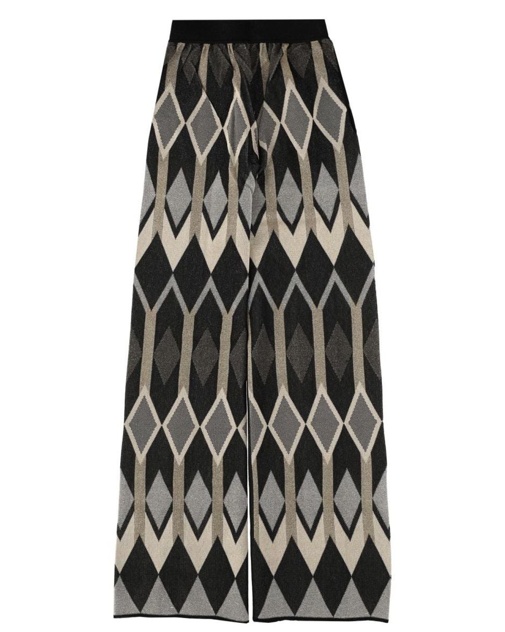 Circus Hotel Black Circus Hotel Geometric Lamé Jacquard Trousers