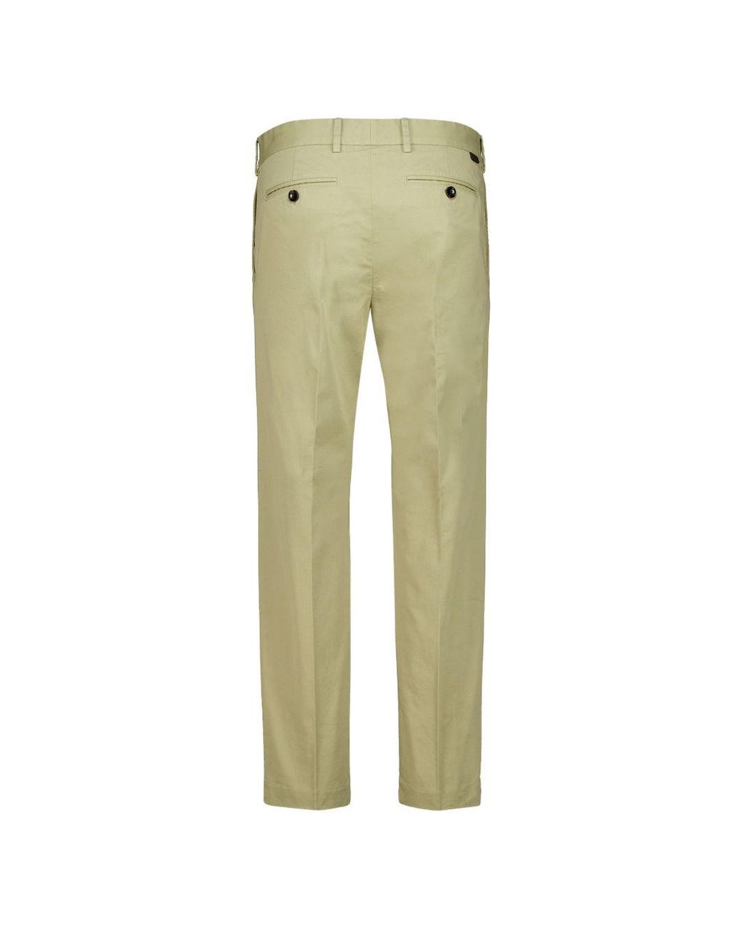 Tom Ford Green Dark Champagne Stretch Cotton Chinos With Logo Patch On The Back for men