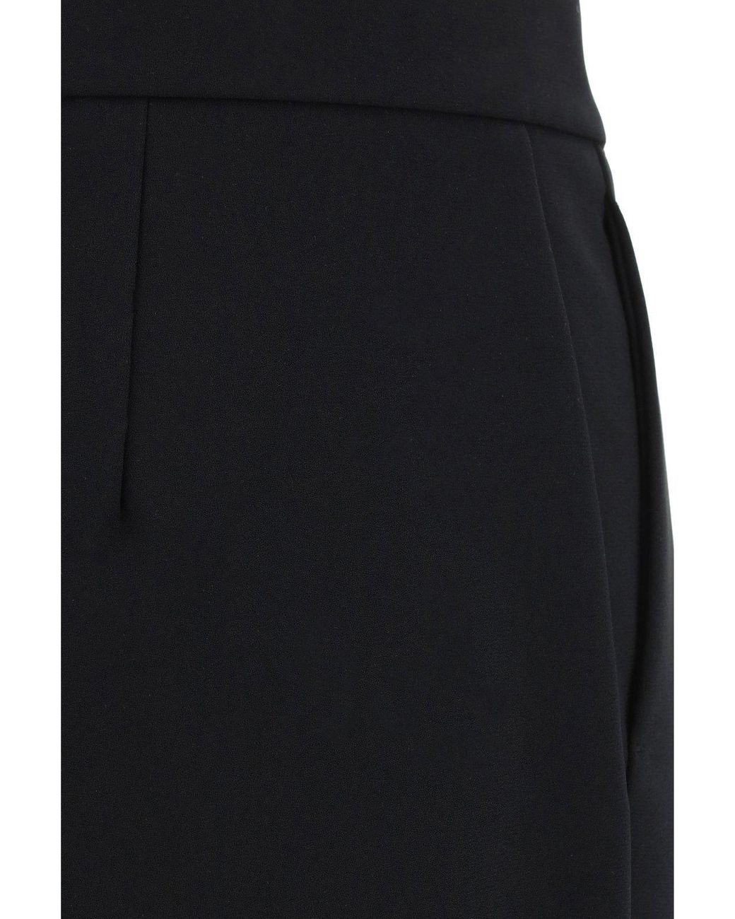 Max Mara Black Monochrome Patterned Parata Pants