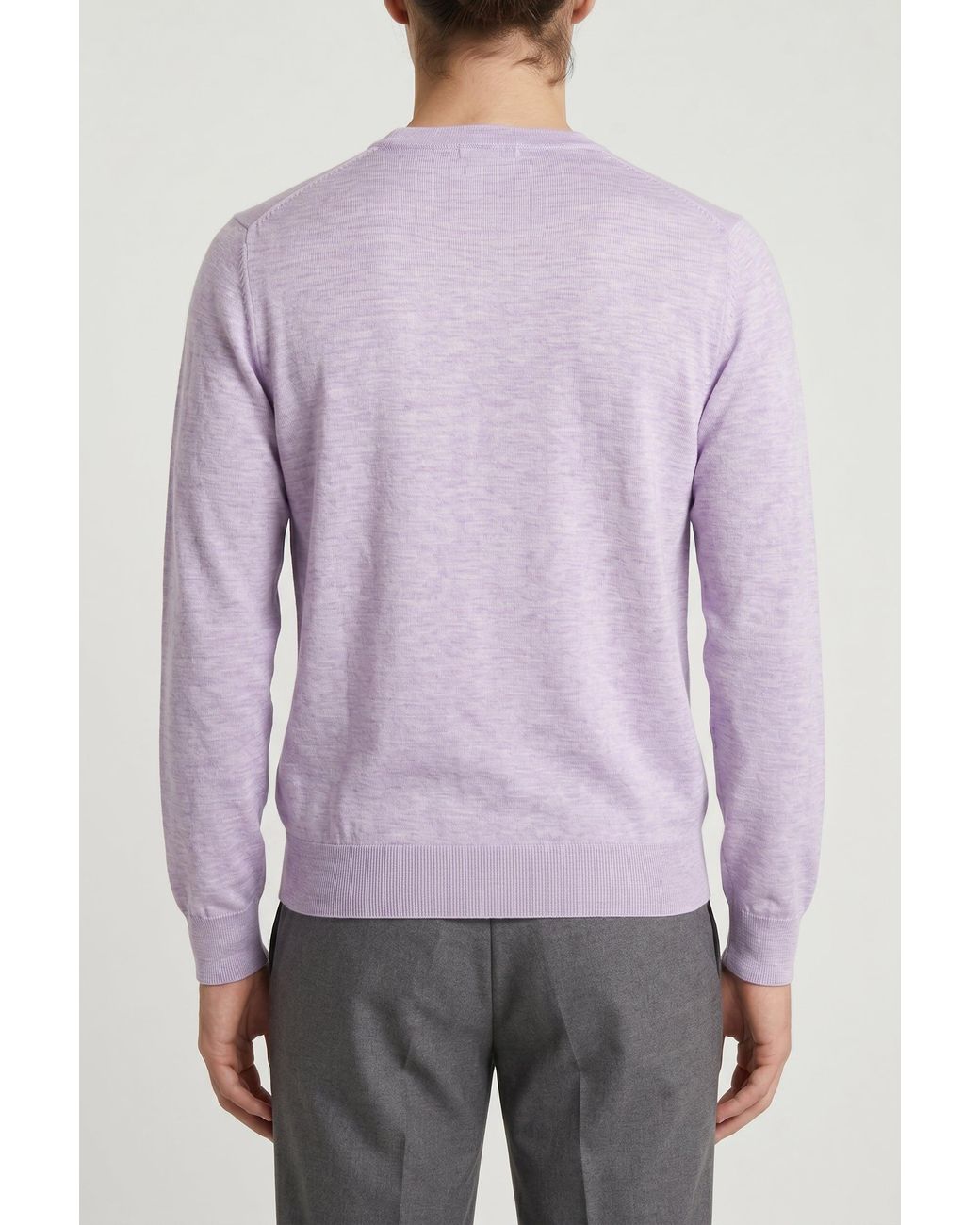 Brunello Cucinelli Purple Cashmere Crewneck Sweater for men