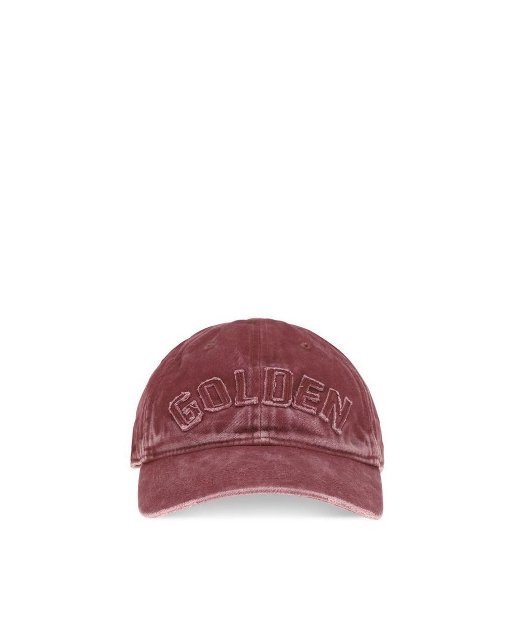 Golden Goose Deluxe Brand Red Bordeaux Cotton Cap (baseball Hat)