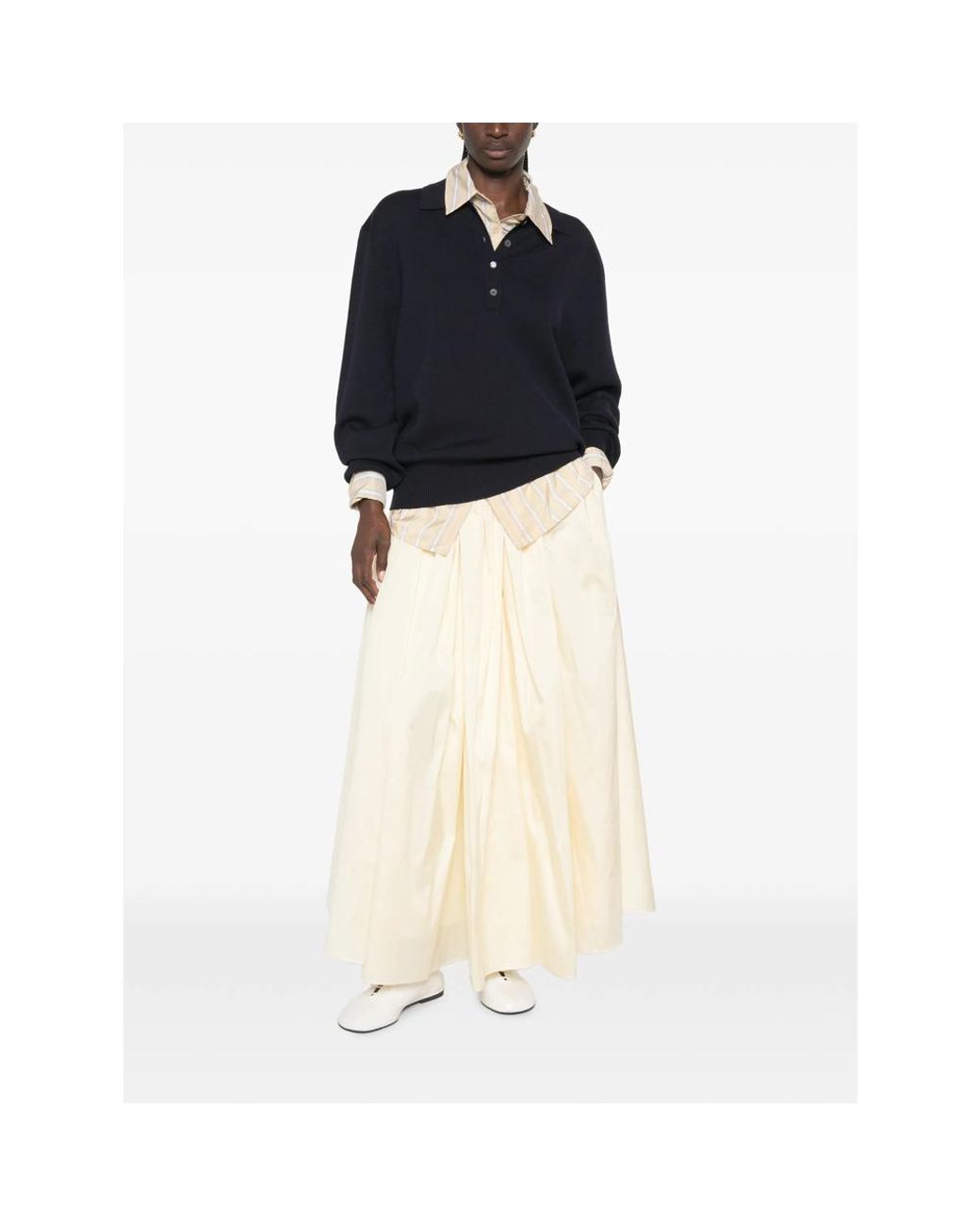 Rohe Black Button-Placket Polo Sweater