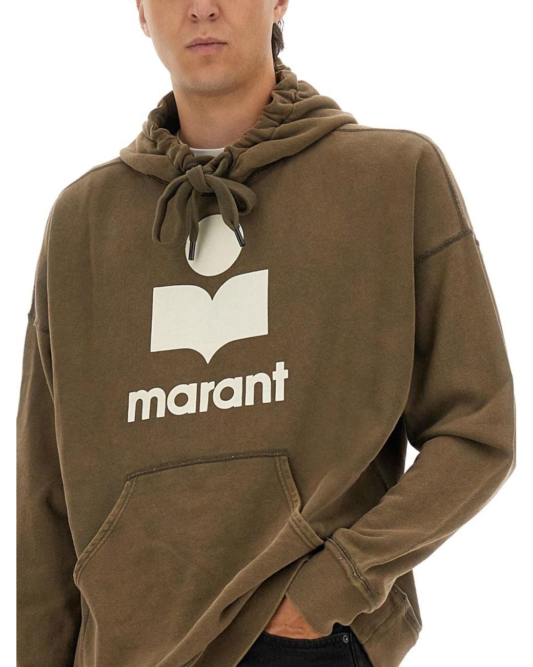 Isabel Marant Green Miley Sweatshirt With Logo Cotton Sweatshirts for men