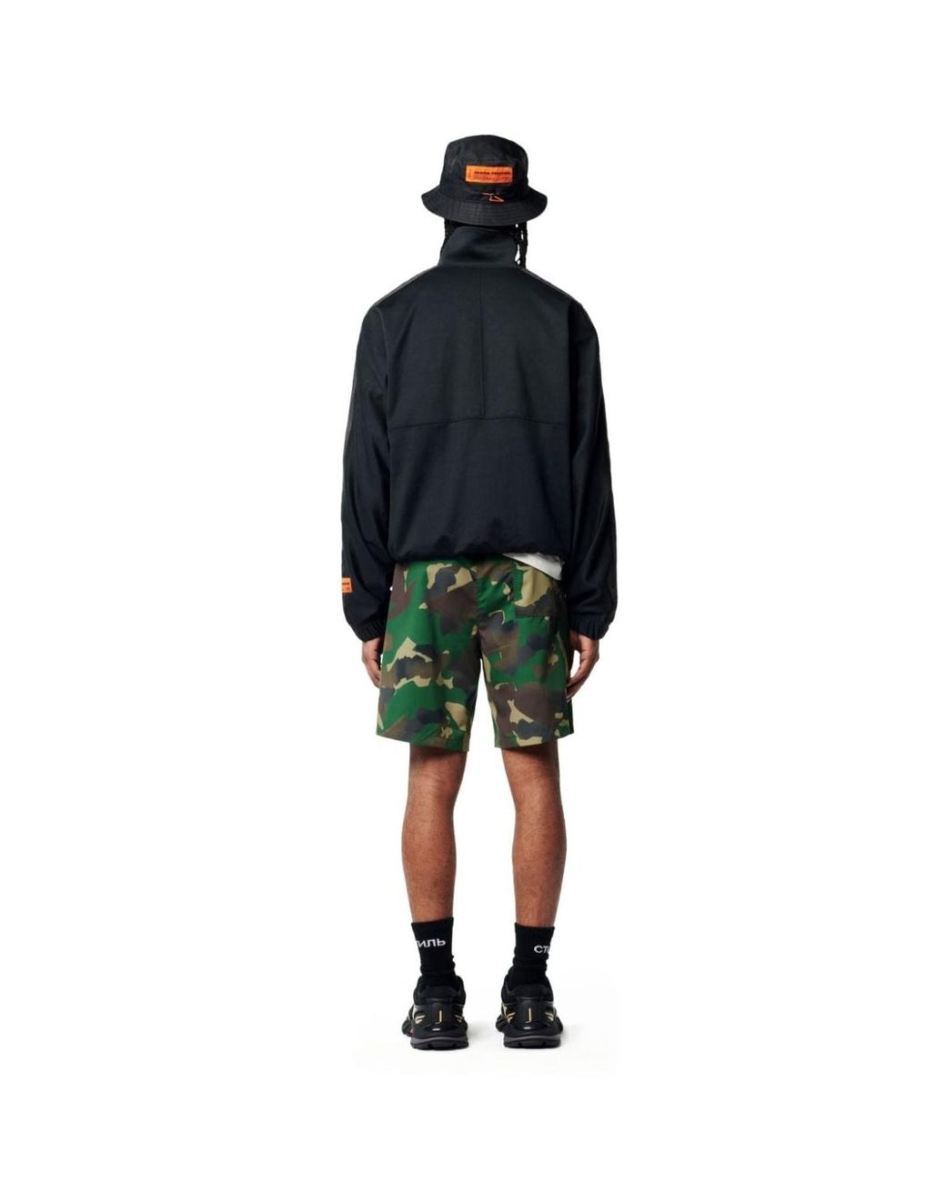 Heron Preston Blue Camouflage Logo Patch Swim Shorts Clothing Beachwear for men