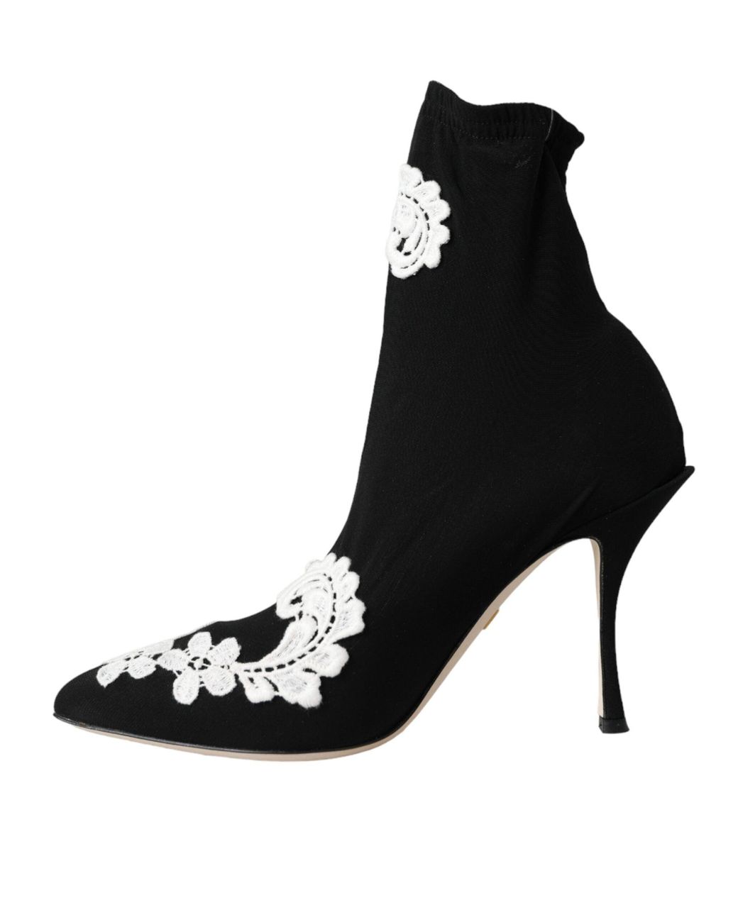 Dolce & Gabbana White Dolce & Gabbana Floral Embroidered Boot