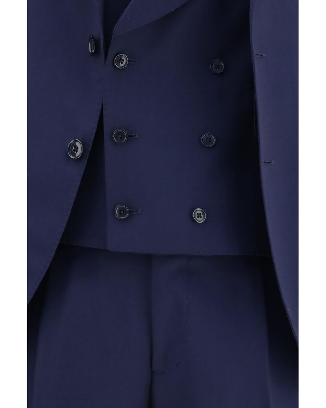 Lardini Blue Wool Suit With Double-Breasted Jacket And Vest Merino Ovis Aries Suits for men