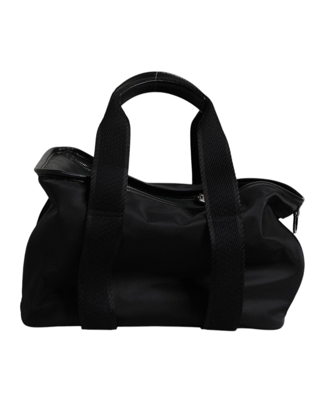 Dolce & Gabbana Black Shoulder Strap Pet Carry Logo Plaque Bag Nylon Leather Acrylic for men