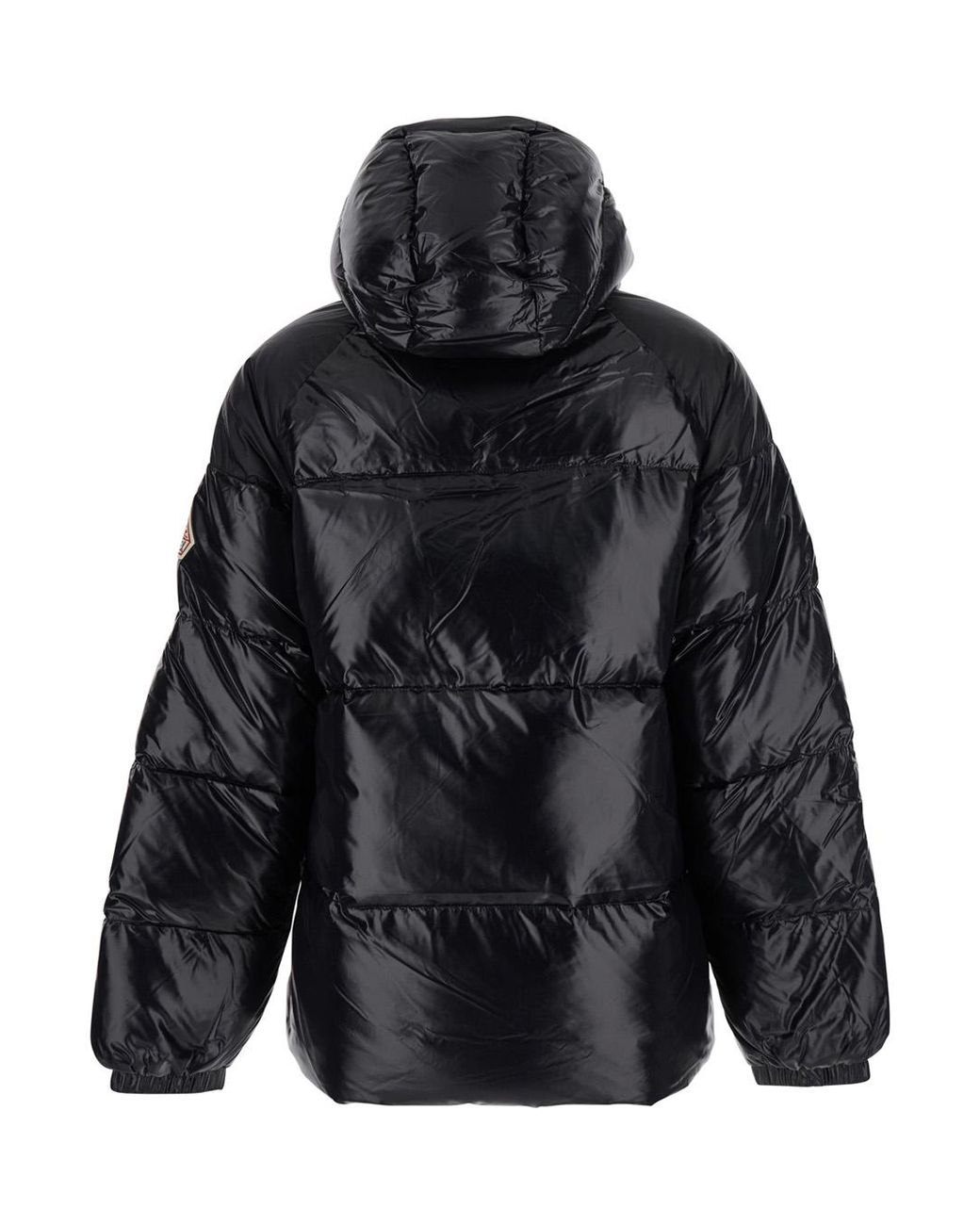Pyrenex Black Down Jacket With Hood And Front Zip Closure. Tech Fabric