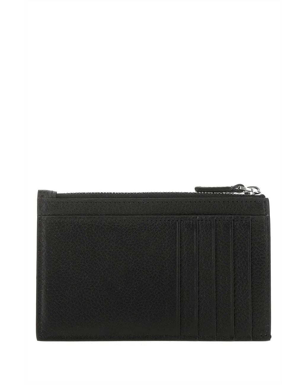 Balenciaga Black Iconic Monogram Calfskin Card Holder for men