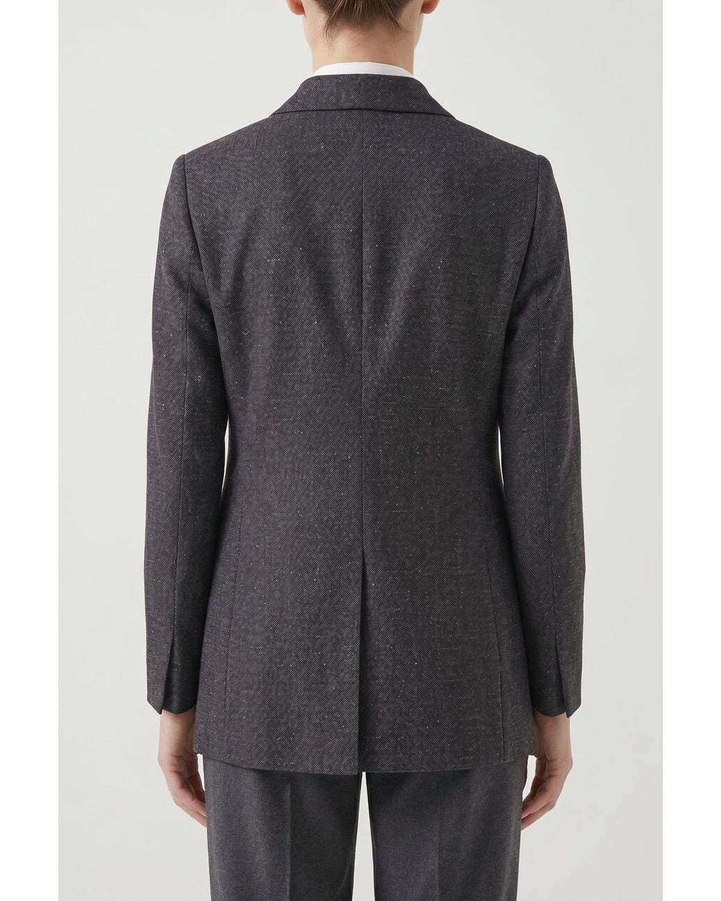 Brunello Cucinelli Gray Dark Double Breasted Blazer