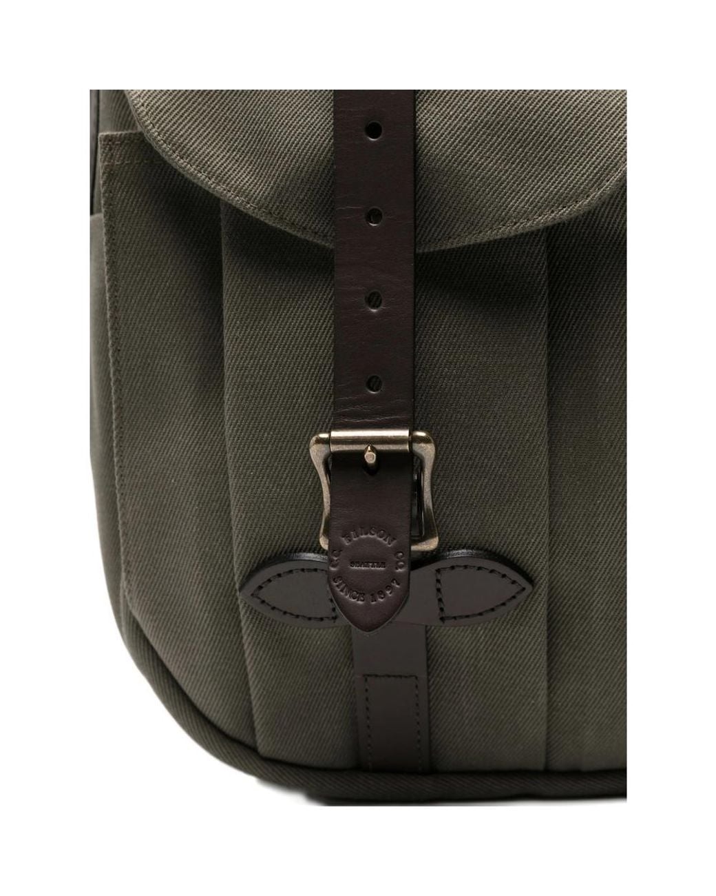 Filson Gray Bum Bag With Leather Trims Cotton: 100. Tote for men