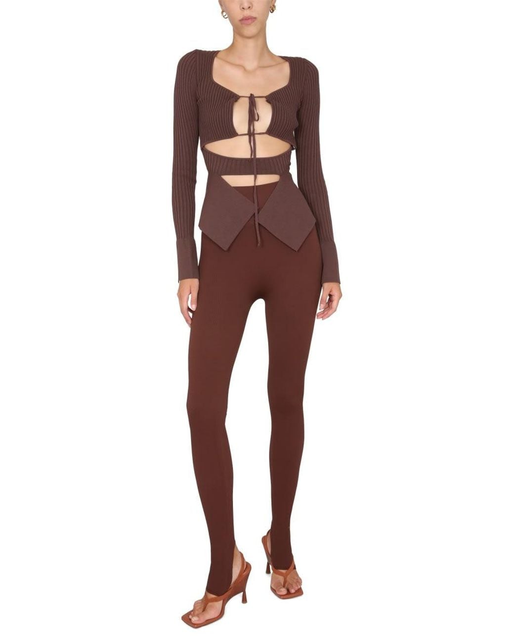 ANDREADAMO Red Ribbed Tops