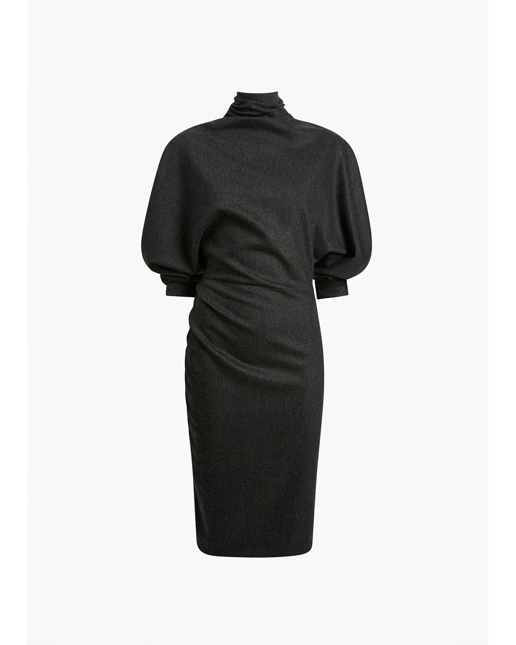 Khaite Black Harlin Dress Charcoal
