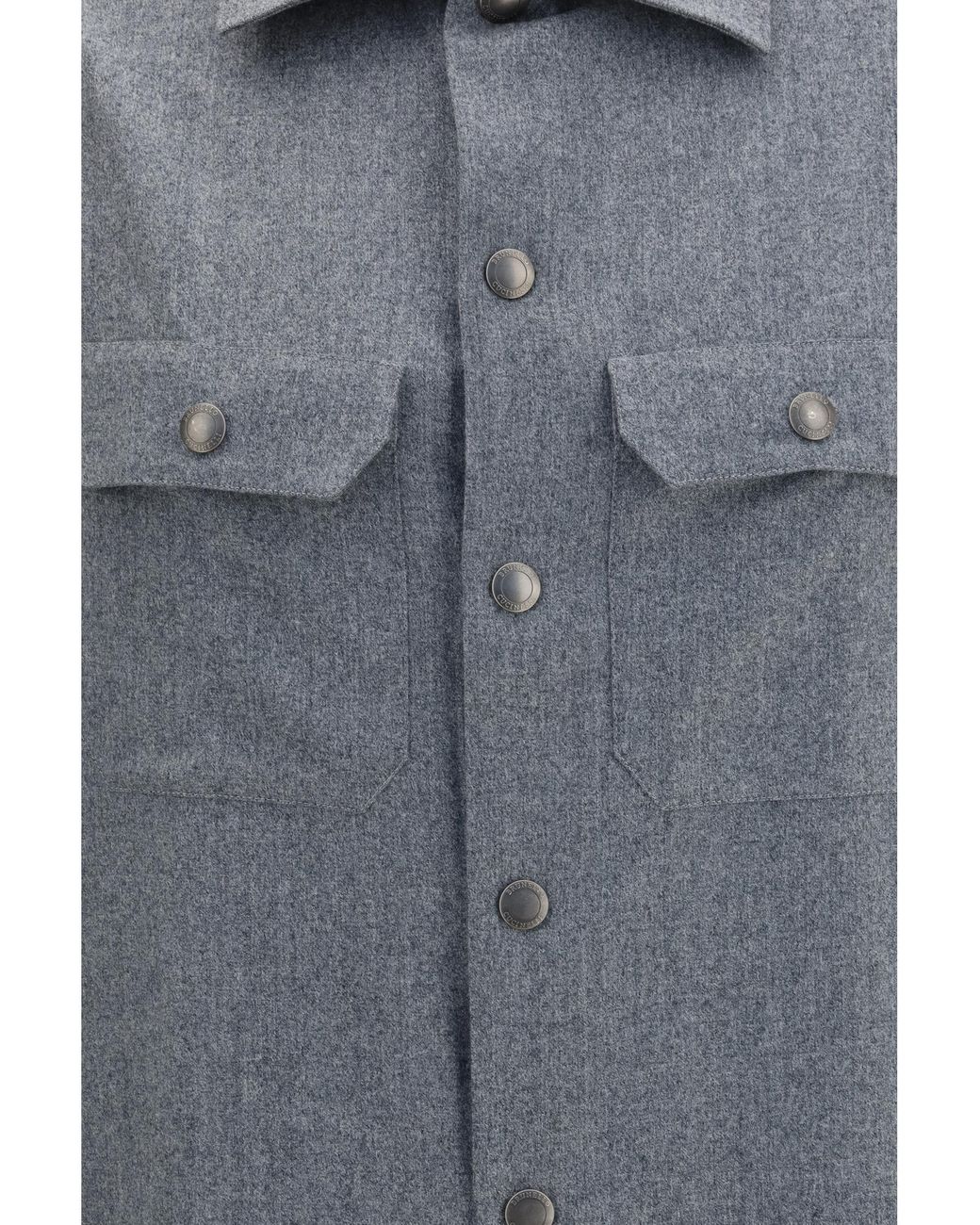 Brunello Cucinelli Blue Shirt Virgin Wool for men