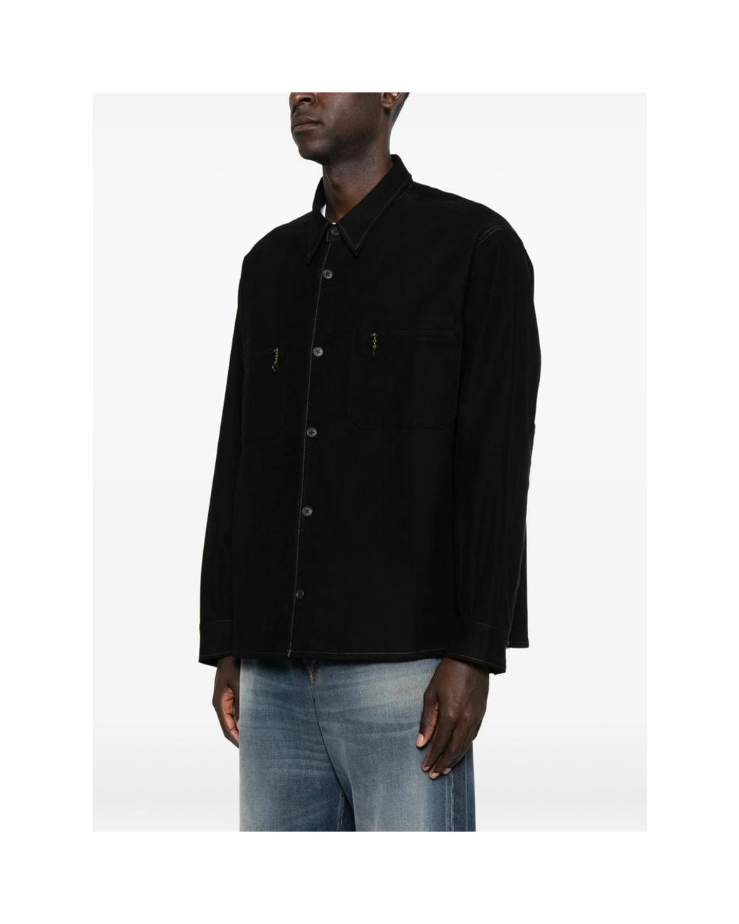 Chimala Black Point-Collar Shirt for men