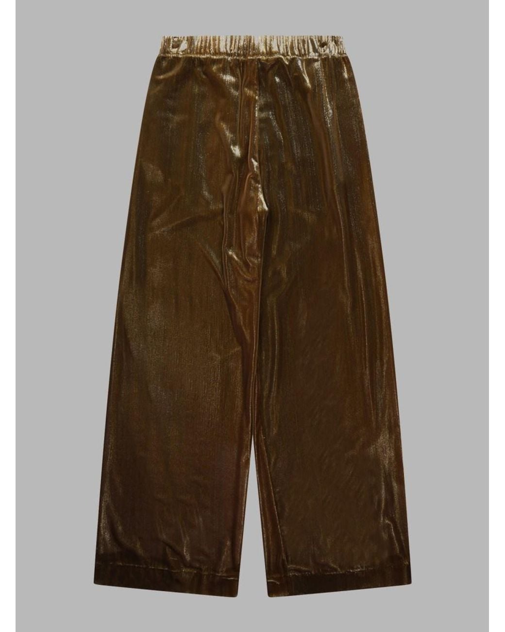 Alysi Green Velvet Trousers Polyester