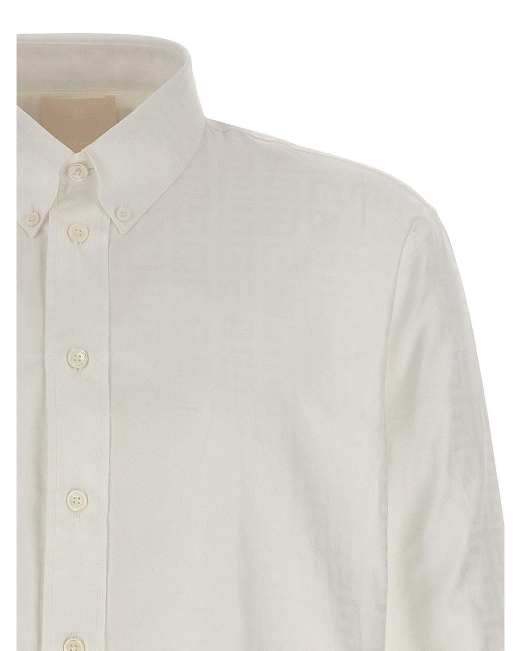 Givenchy White 4G Logo Cotton Shirt