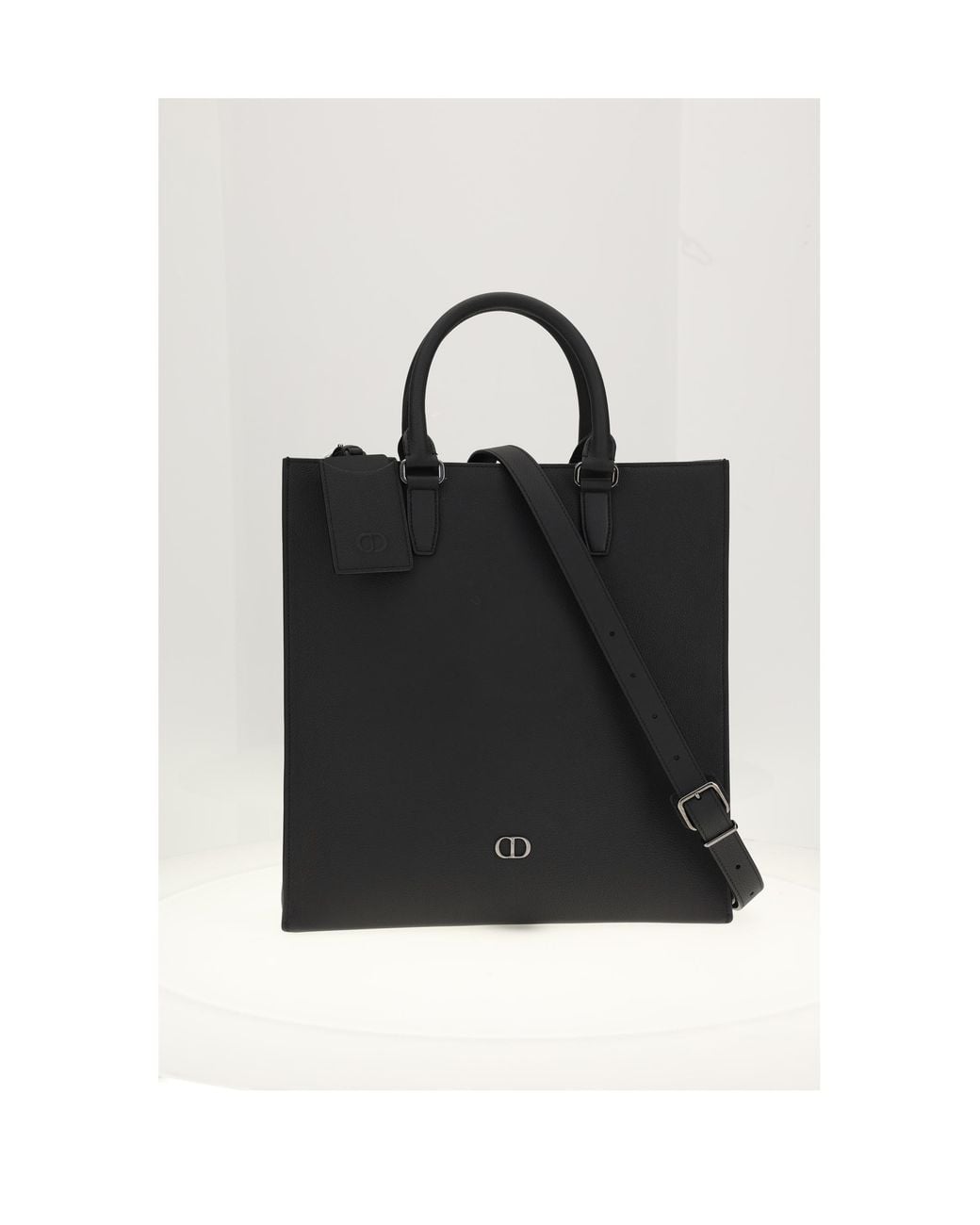 Dior Black Shopper Bag Cd Icon Leather Calf for men