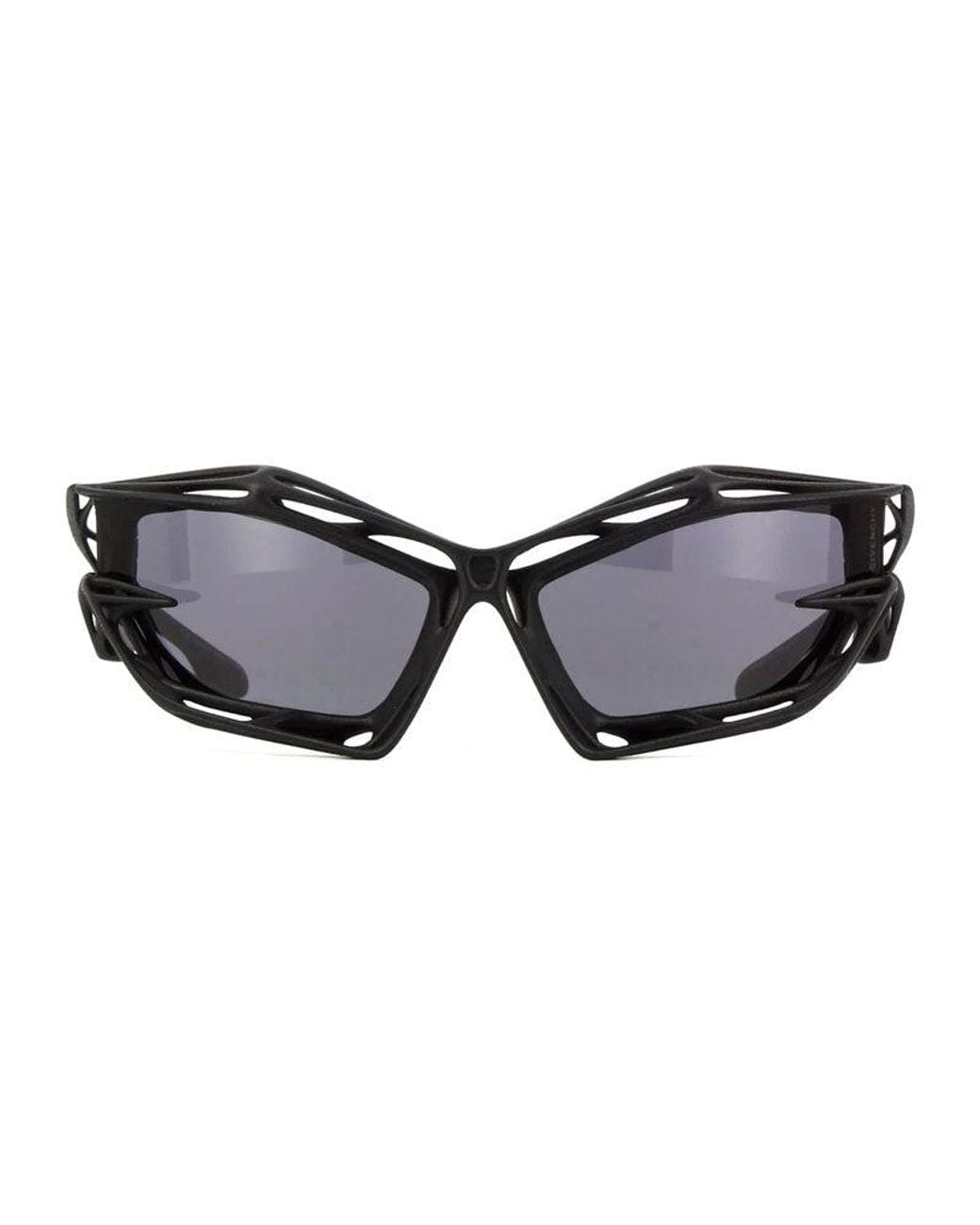Givenchy Black Sunglasses Geometric Full Rim, Shiny Frame And Mirror Lens Gv40081I02A
