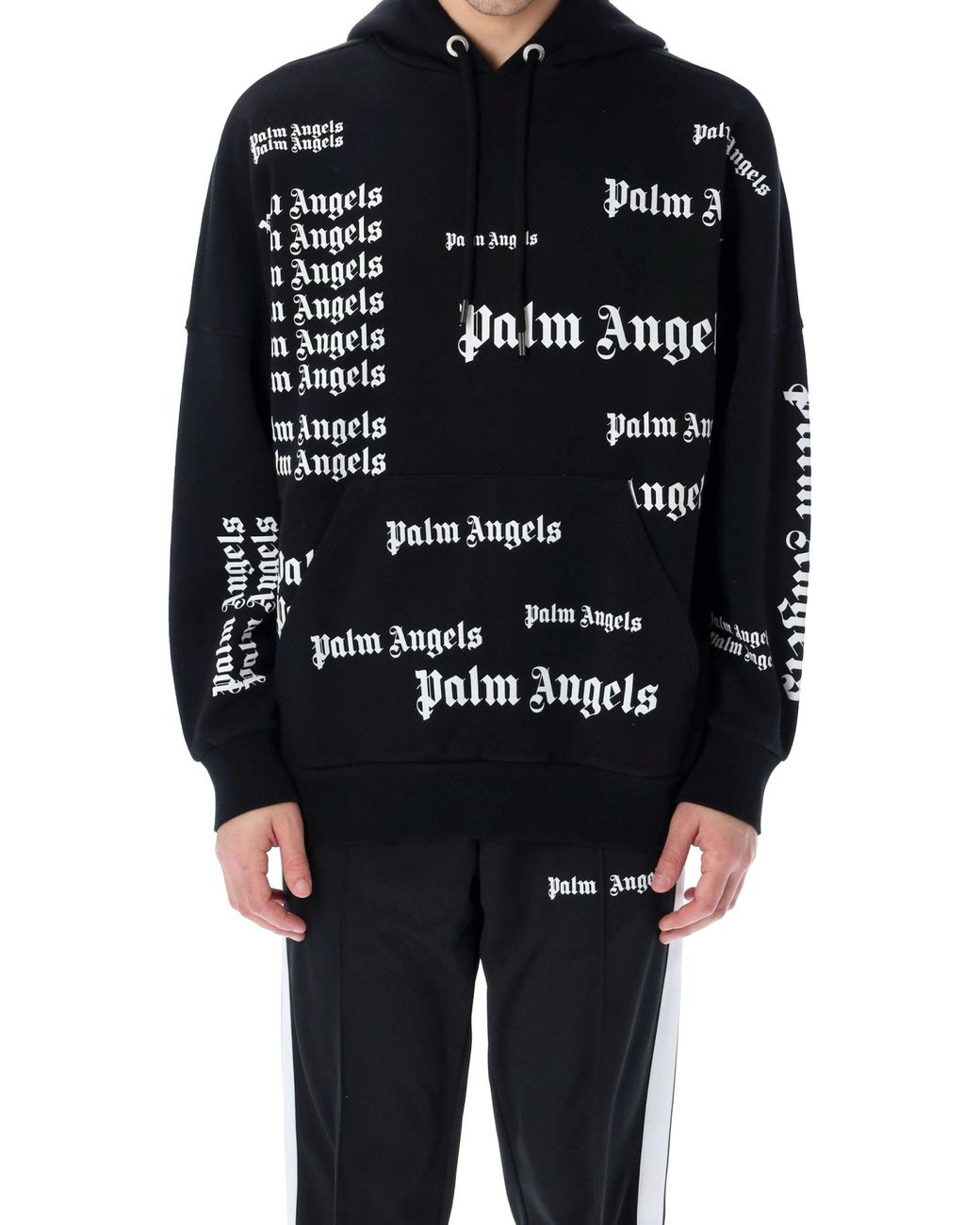 Palm Angels Ultra Logo Over Hoodie in Black for Men | Lyst