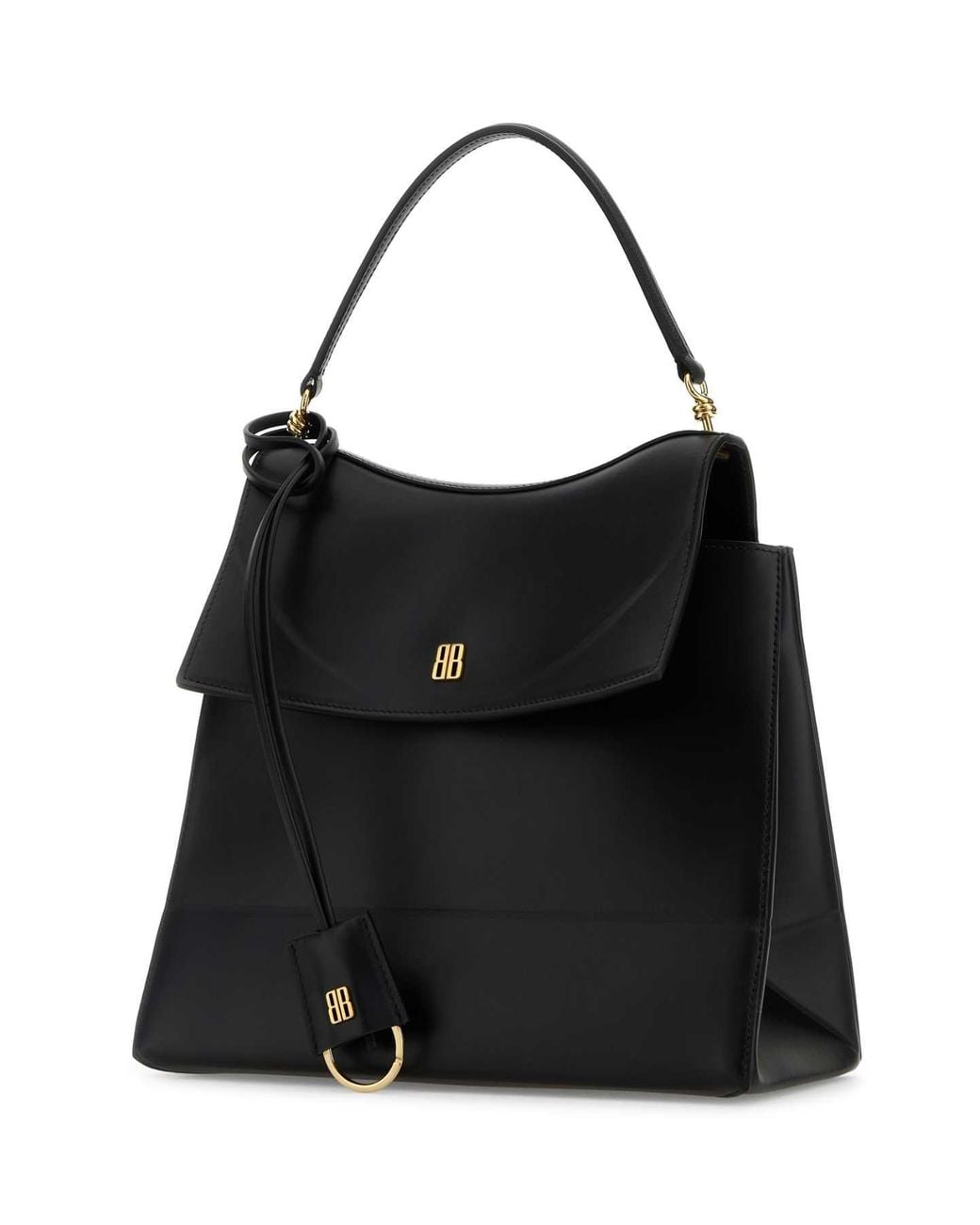 Balenciaga Black Leather Medium Nano Handbag 28Cm