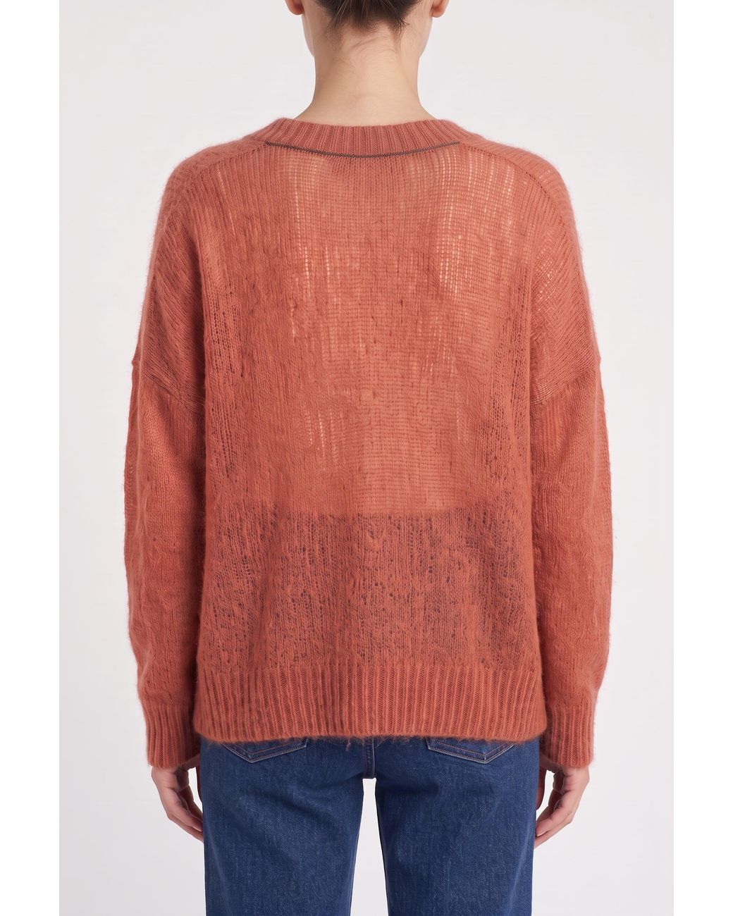 Brunello Cucinelli Pink Wool Mohair Sweater